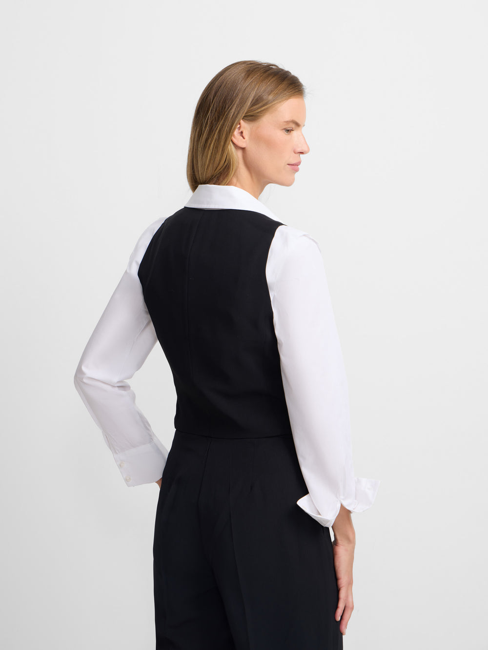 Chaleco woman clasico sastre negro