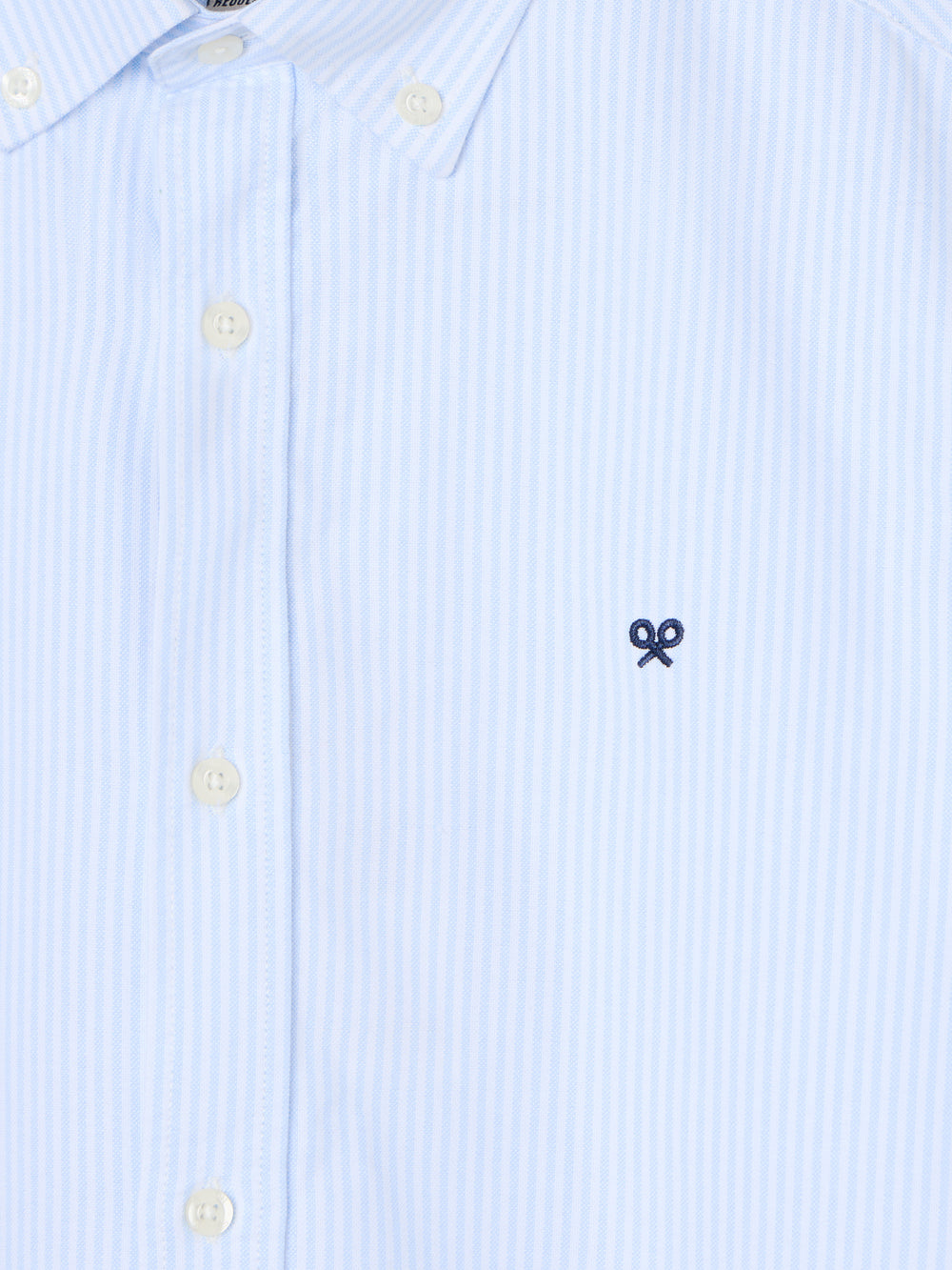 Chemise sport oxford coupe classique à rayures bleu clair