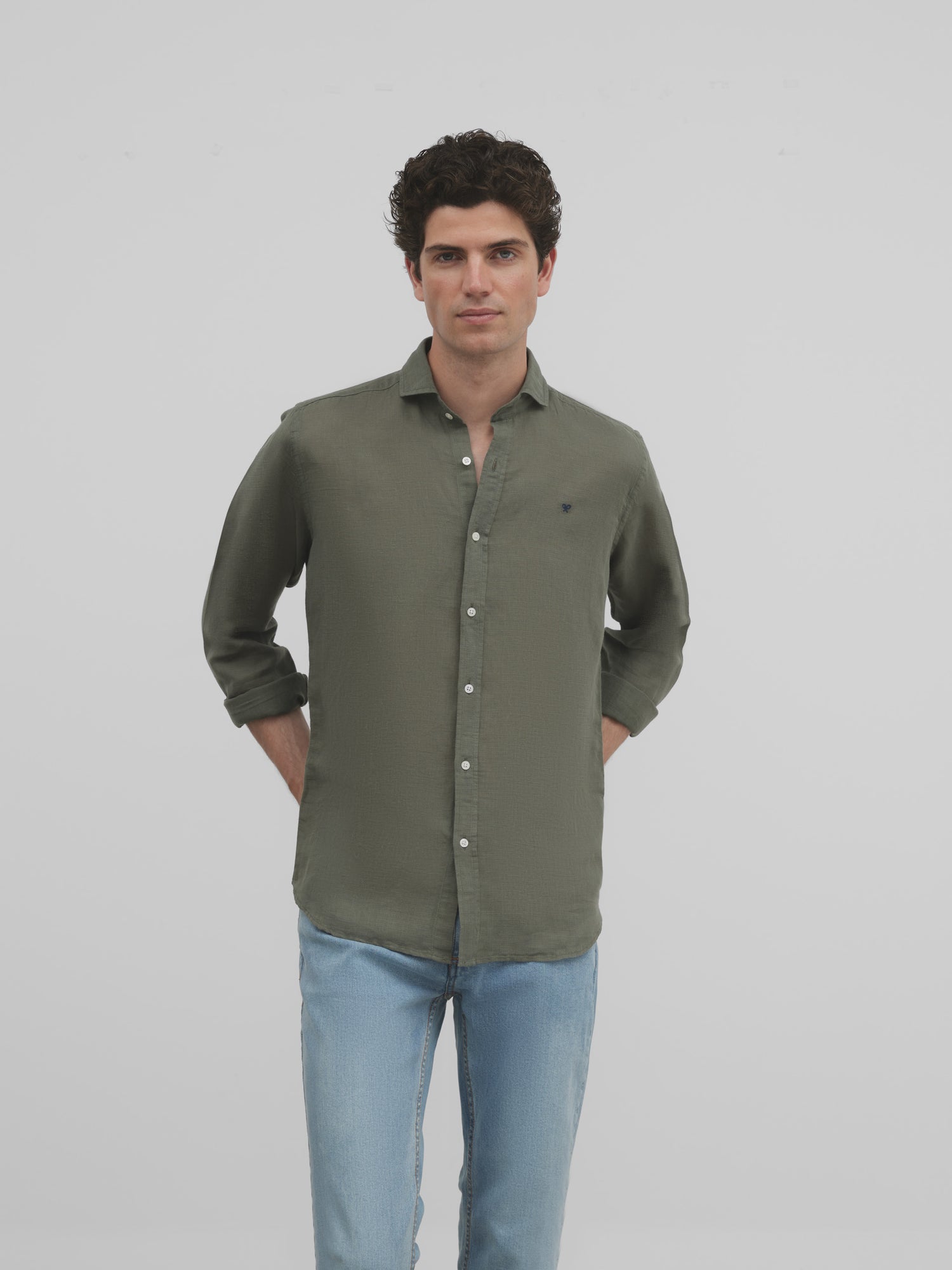 Camisa sport silbon soft verde medio
