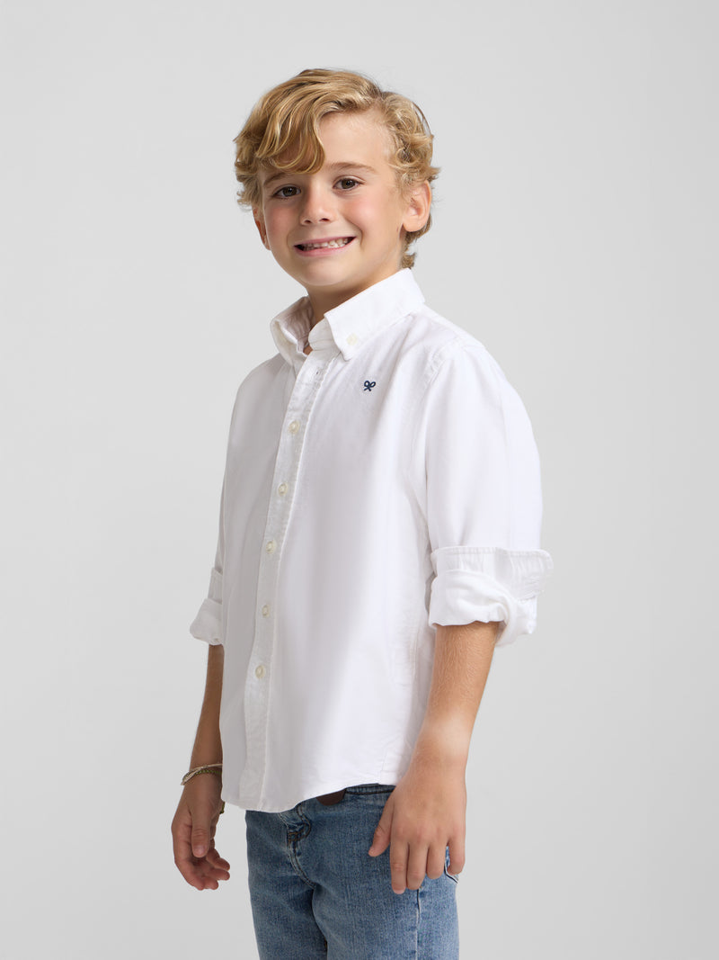 Chemise sport enfant classique oxford blanche