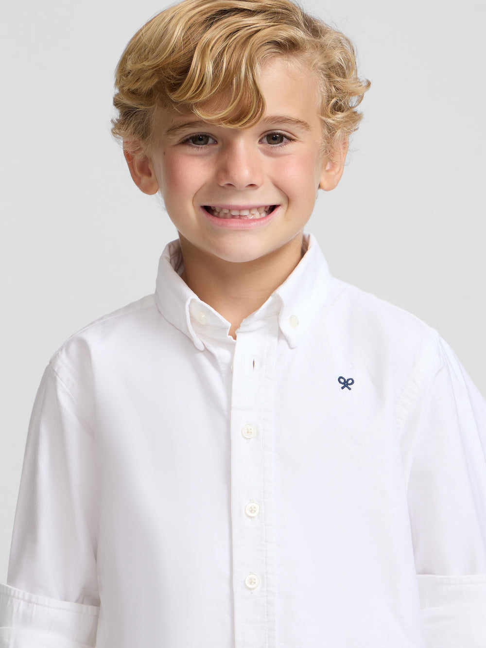 Camisa sport kids clasica oxford blanca