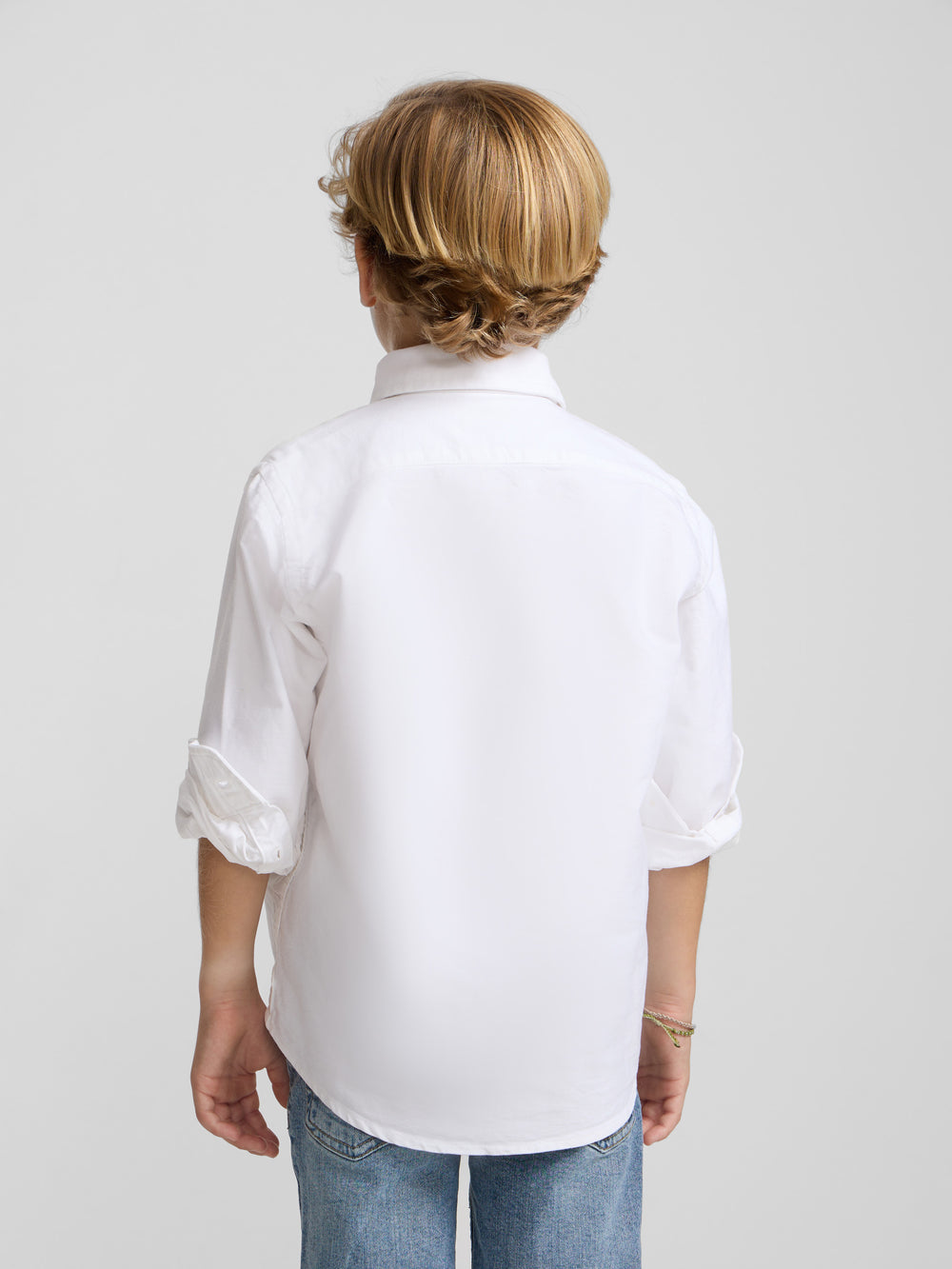 Camisa sport kids clasica oxford blanca