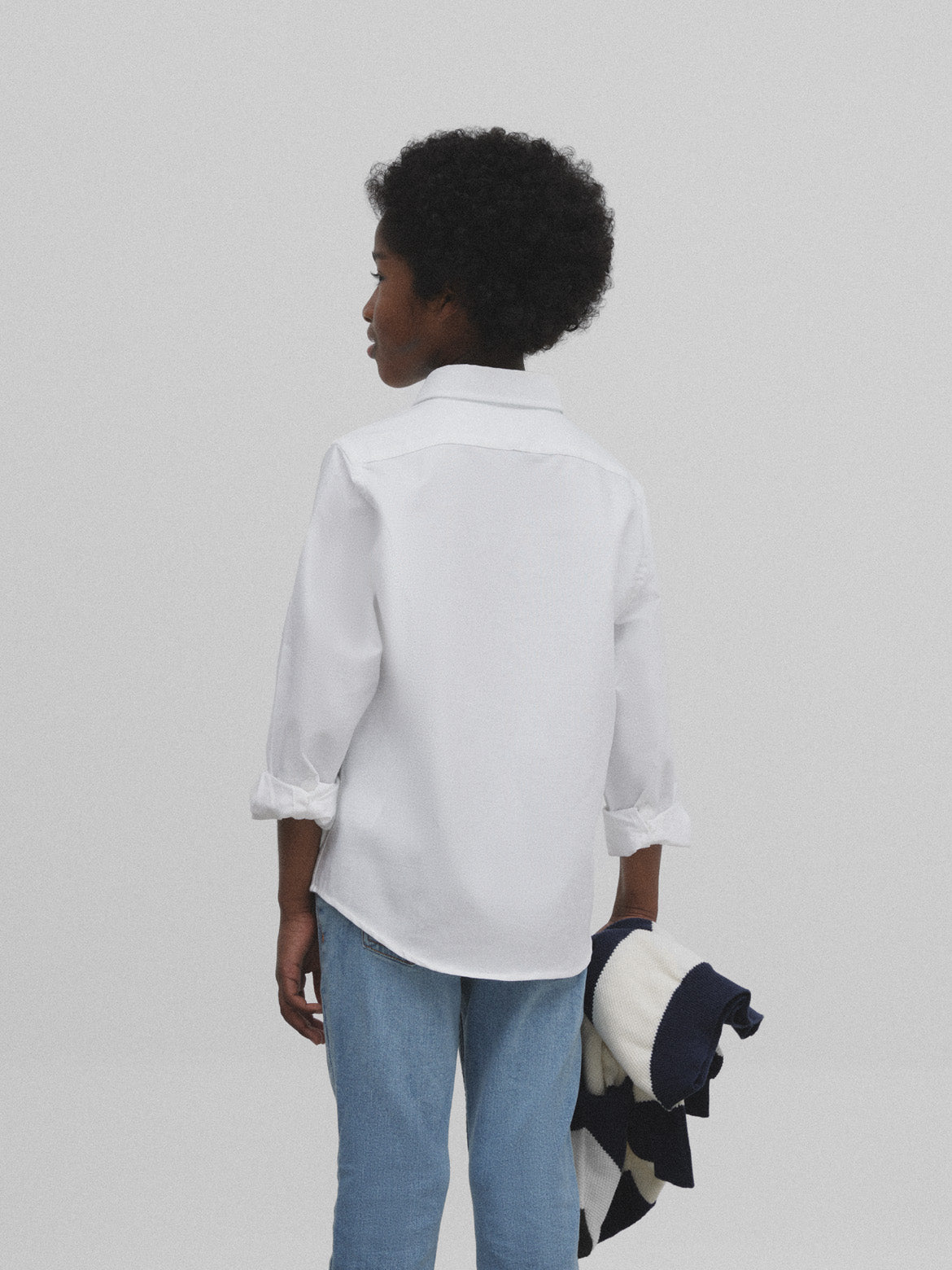 Camisa sport kids clasica oxford blanca