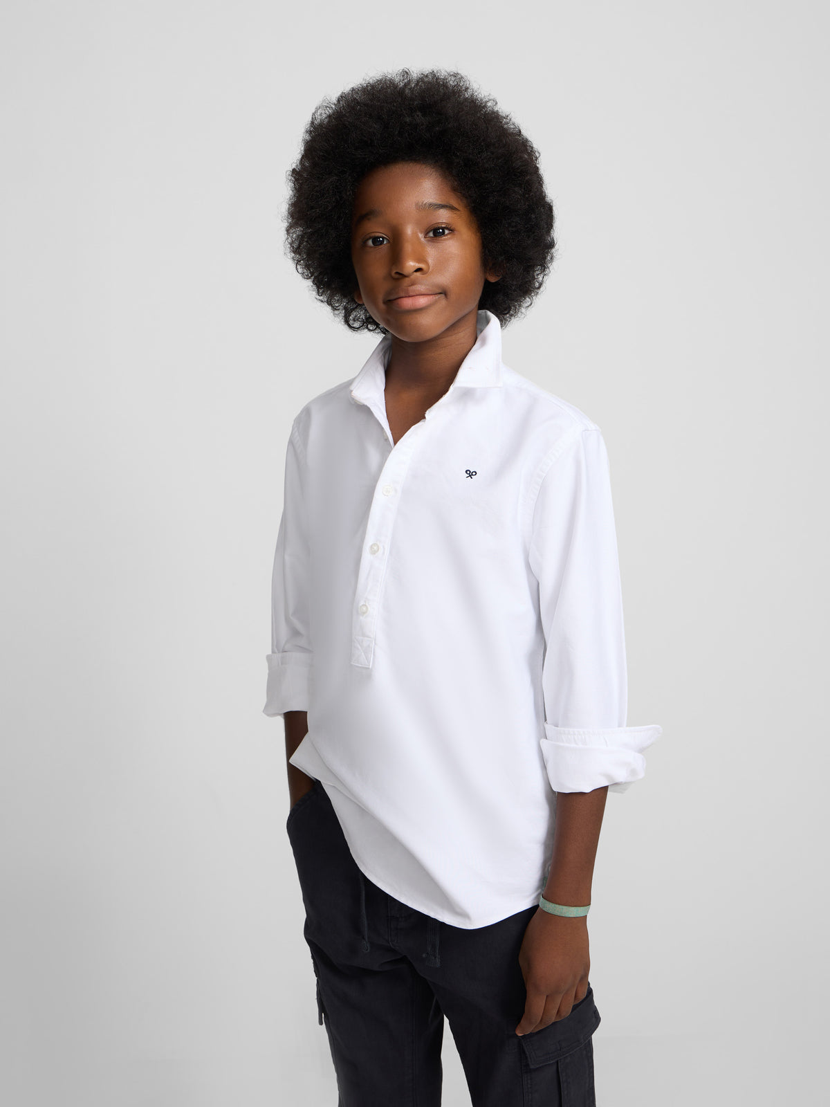 Classic white oxford kids' sport polo