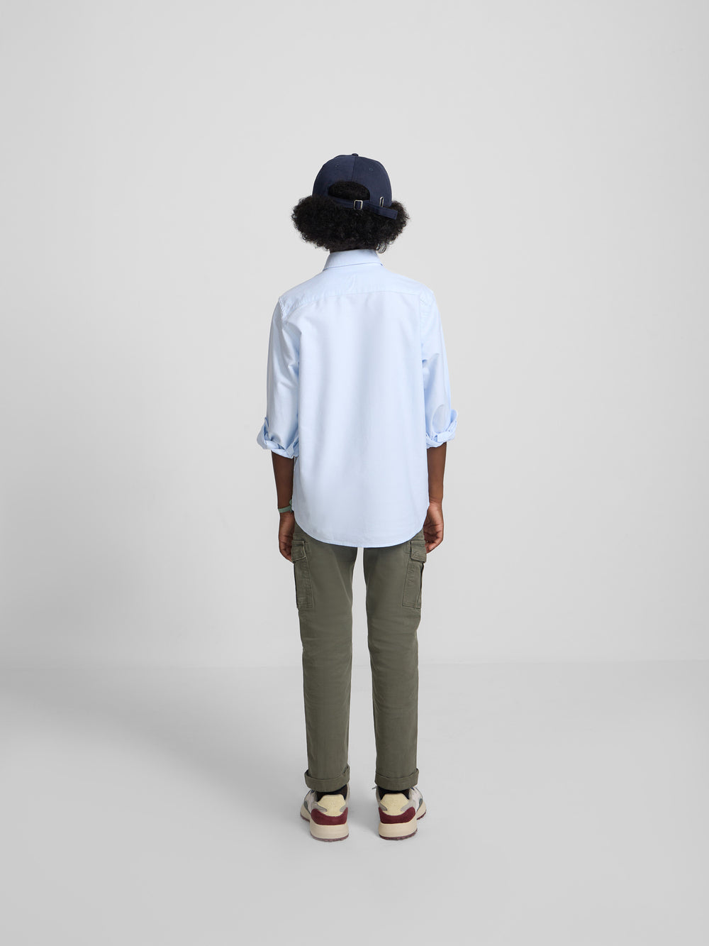Camisa sport kids clasica oxford celeste