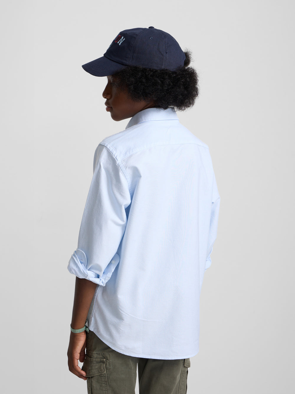 Camisa sport kids clasica oxford celeste