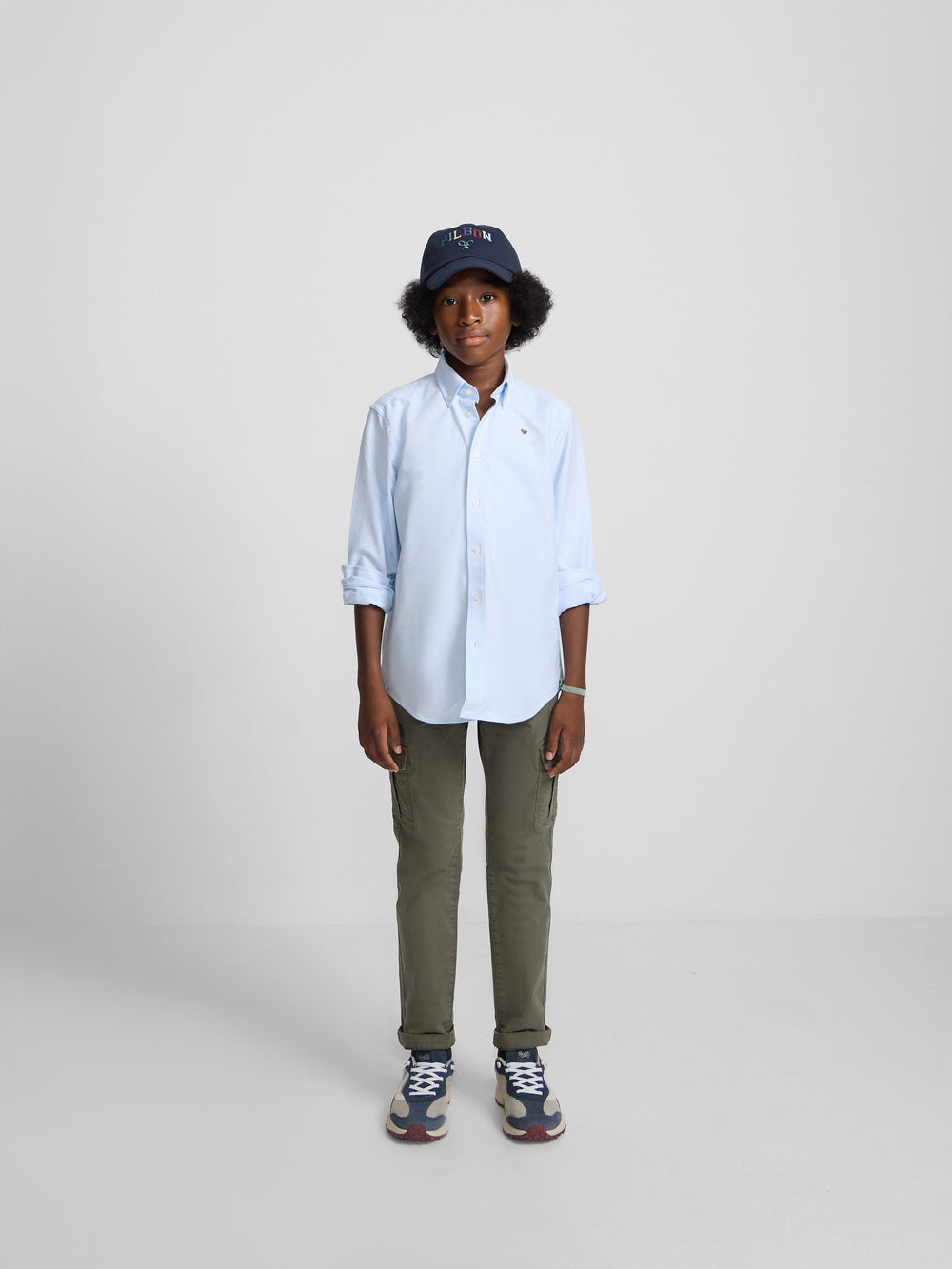 Camisa sport kids clasica oxford celeste
