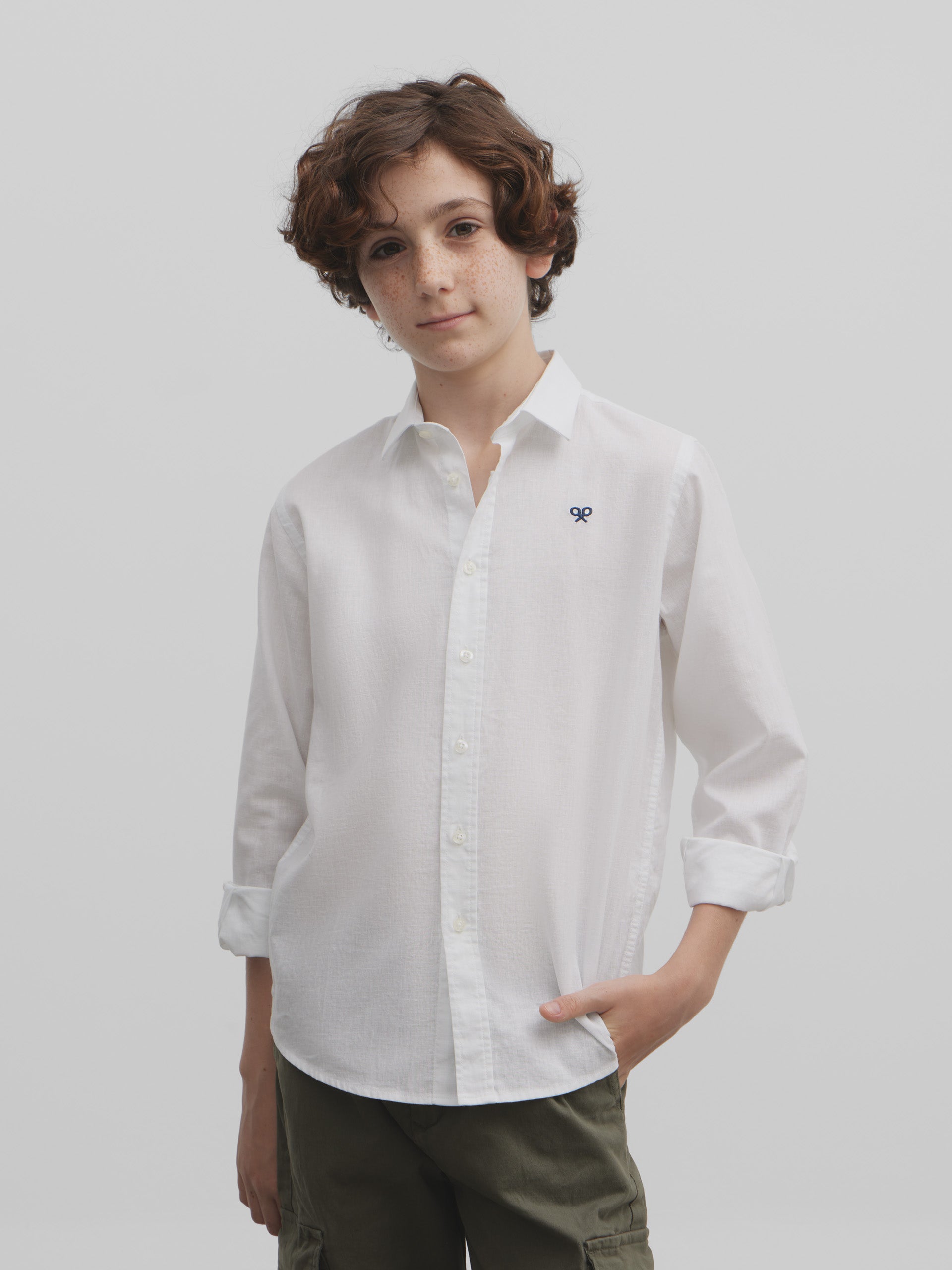 White soft kids sport shirt