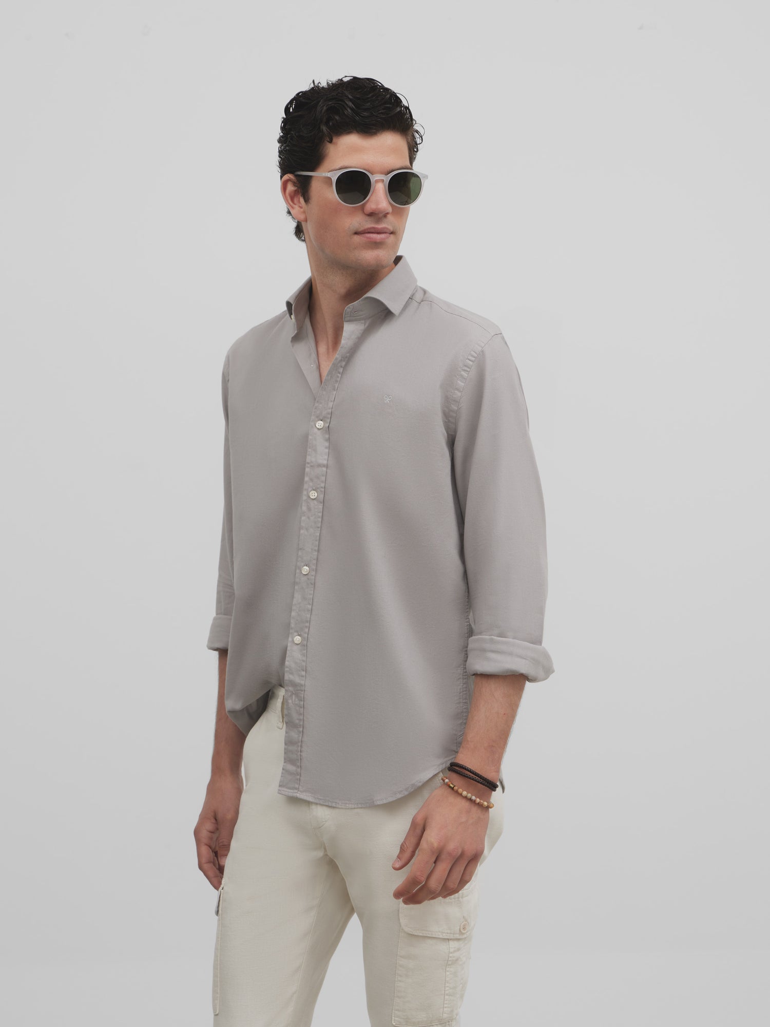 Camisa sport silbon light structure gris medio