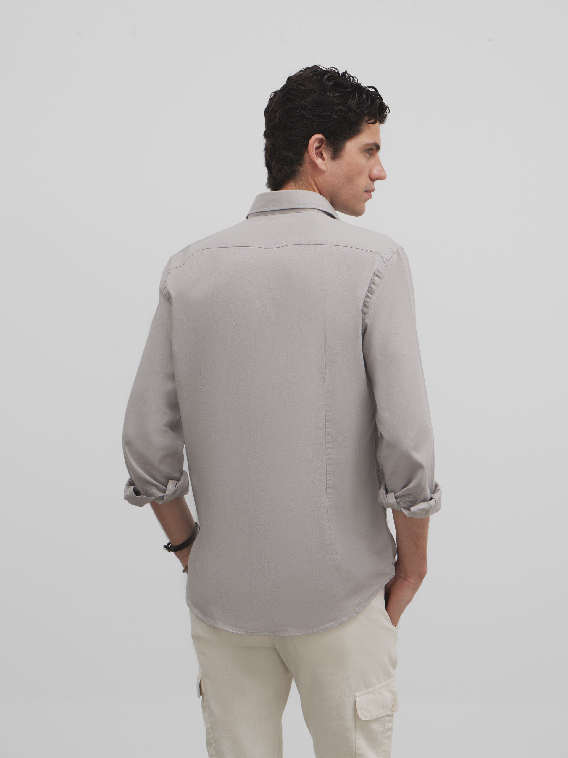 Silbon light structure sport shirt medium gray