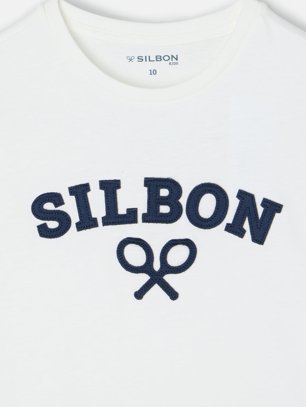 Camiseta kids raqueta media blanca