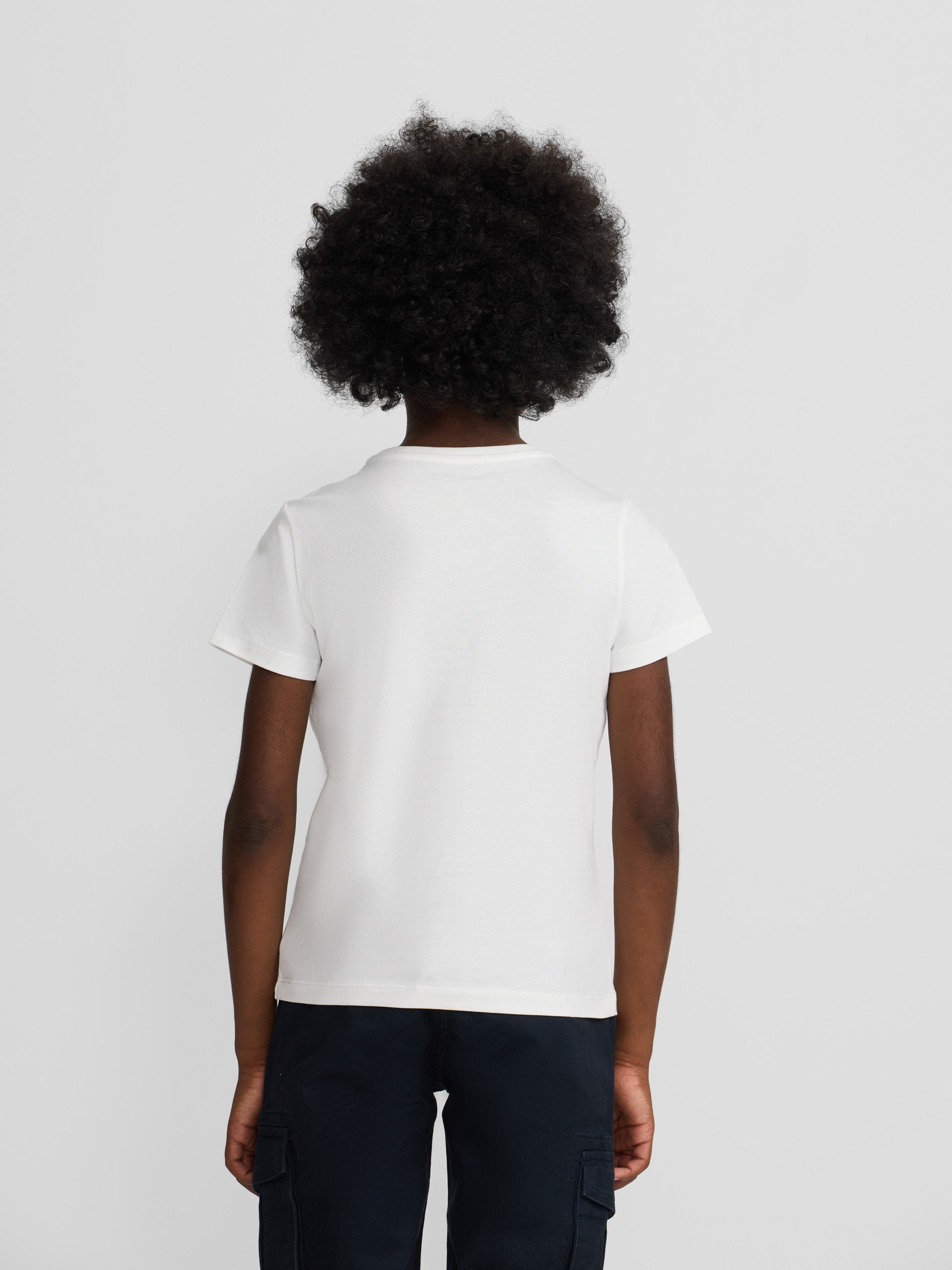 Camiseta kids raqueta media blanca