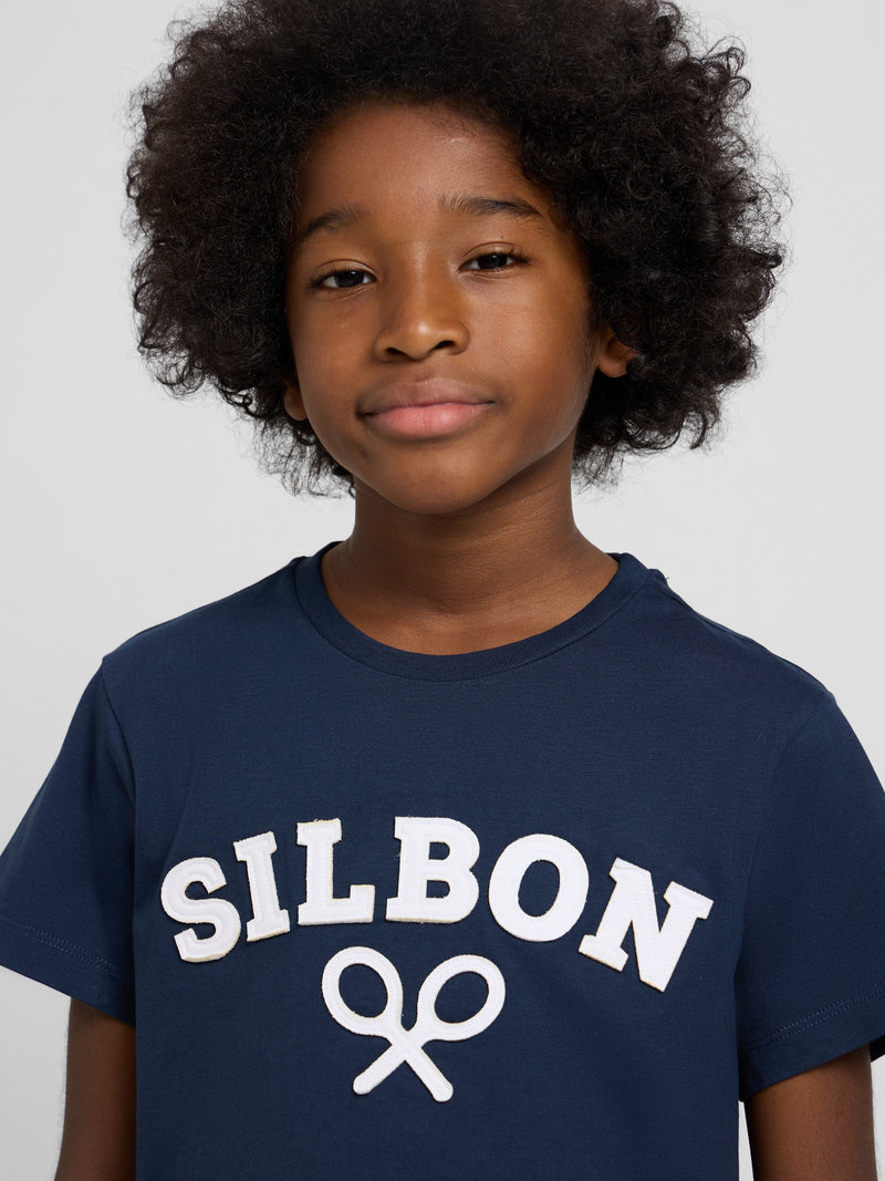 Camisola kids raquete meia azul-marinho