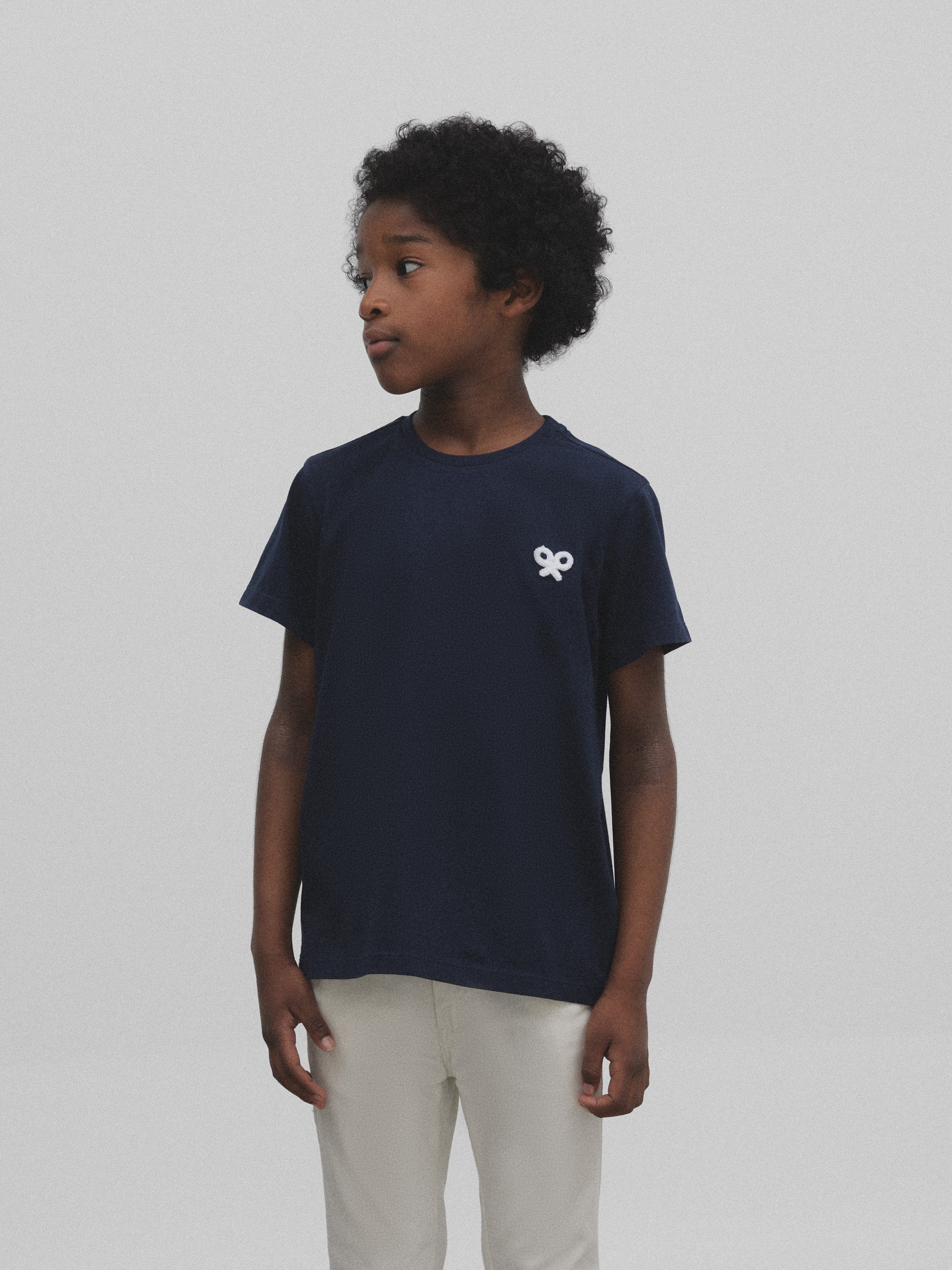Silbon level navy blue kids t-shirt