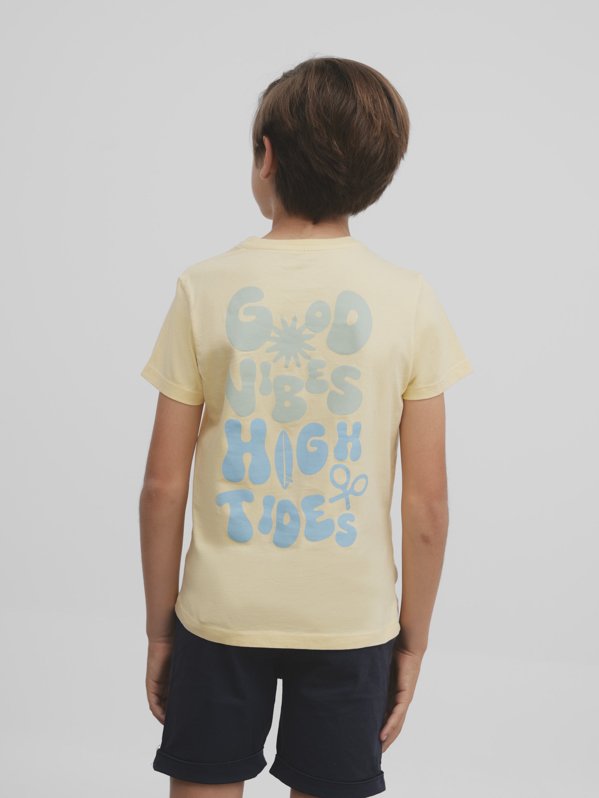 Yellow high tides kids t-shirt
