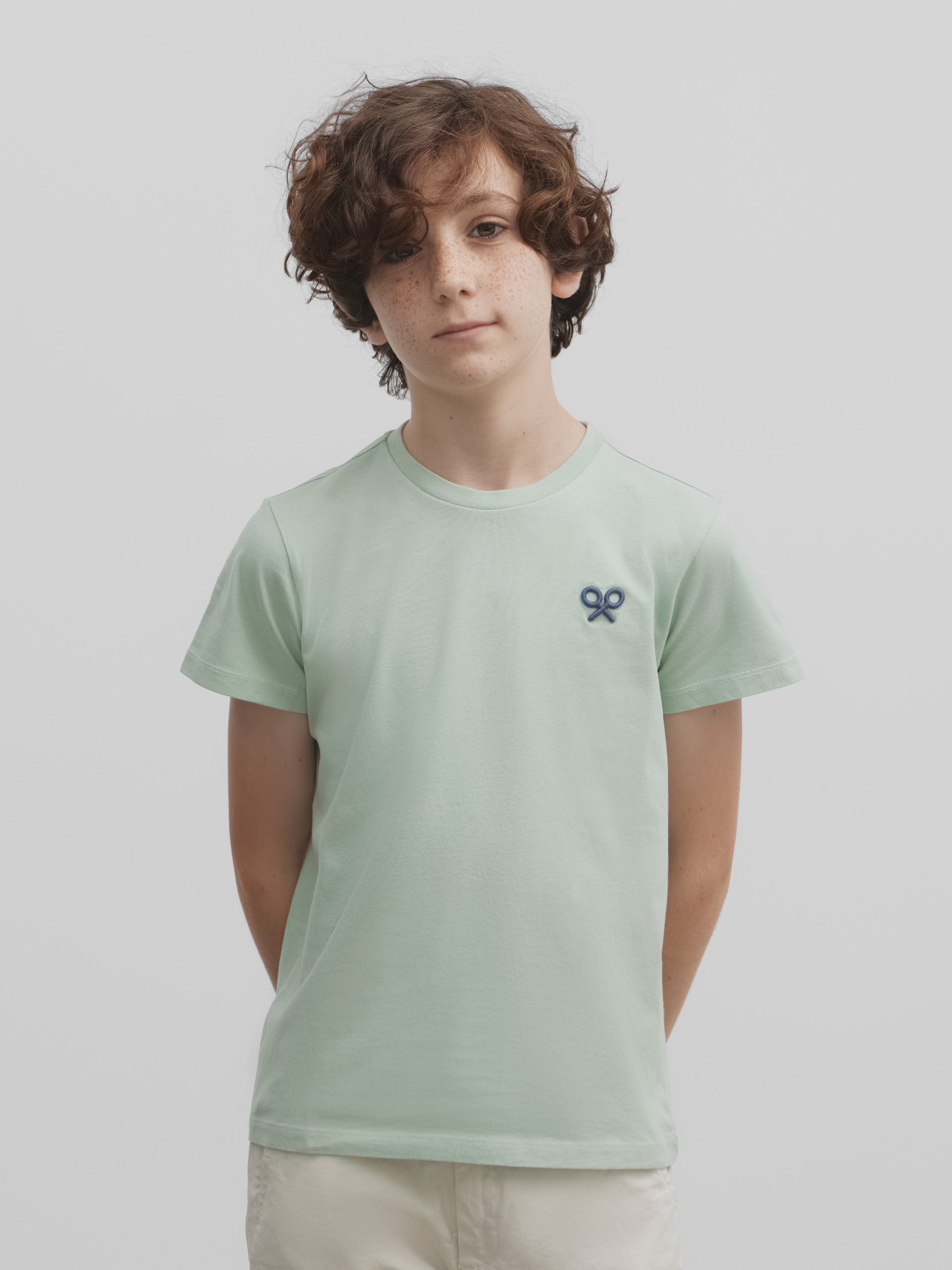 T-shirt enfant vert d'été Silbon