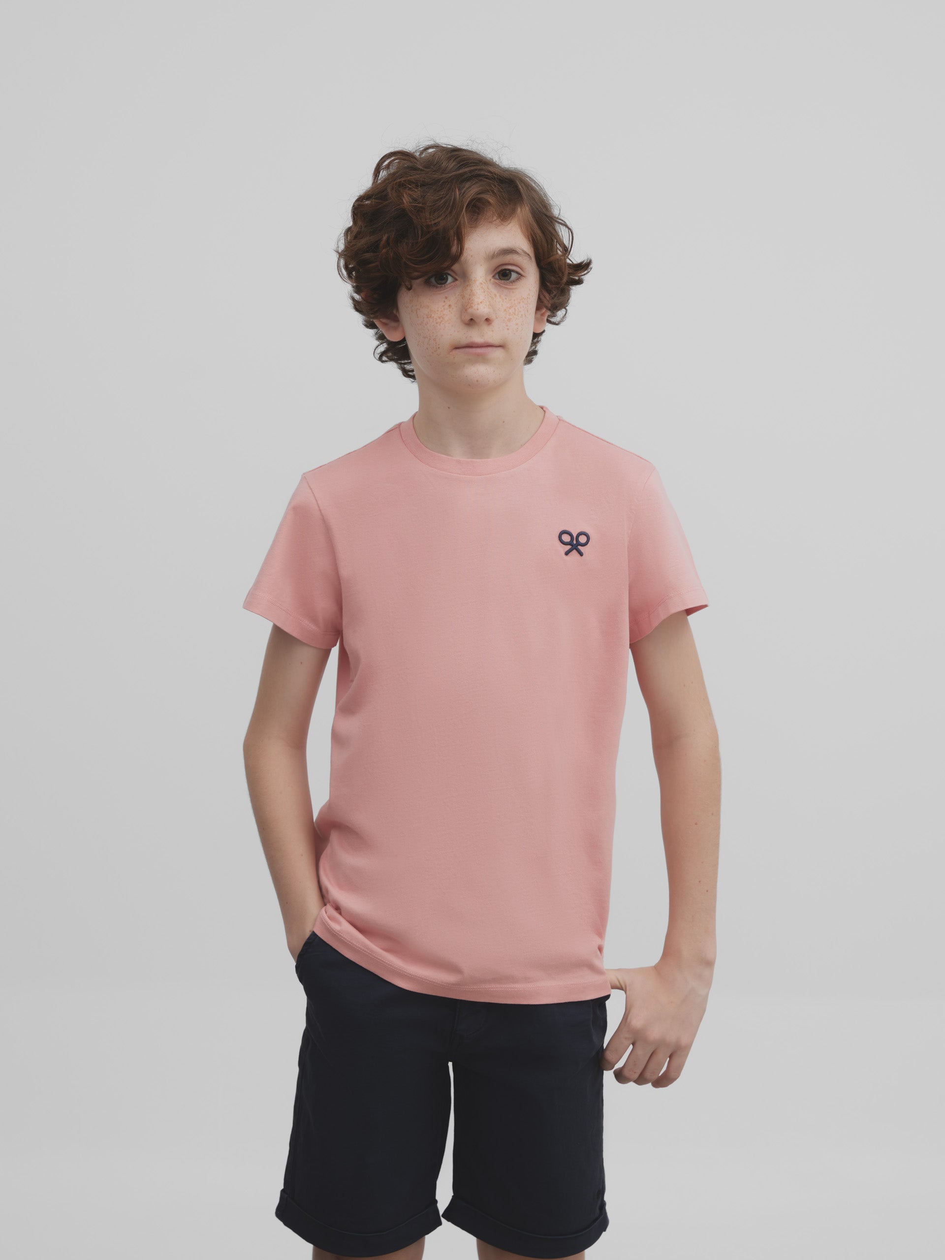 T-shirt enfant regardons le coucher de soleil rose