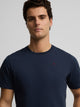 Silbon navy blue mini logo t-shirt