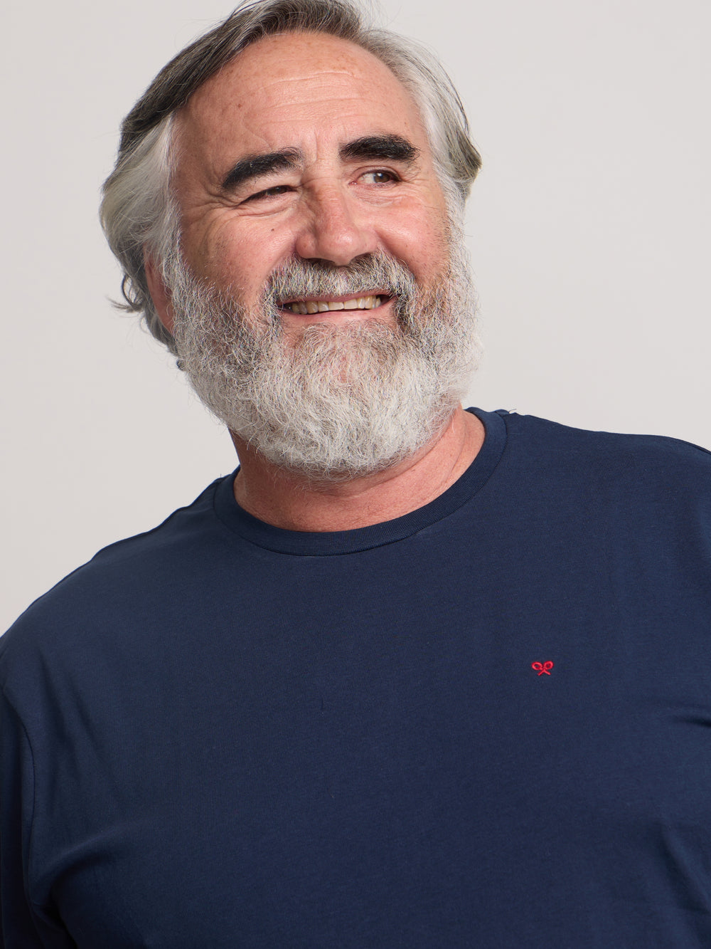 T-shirt bleu marine mini logo Silbon