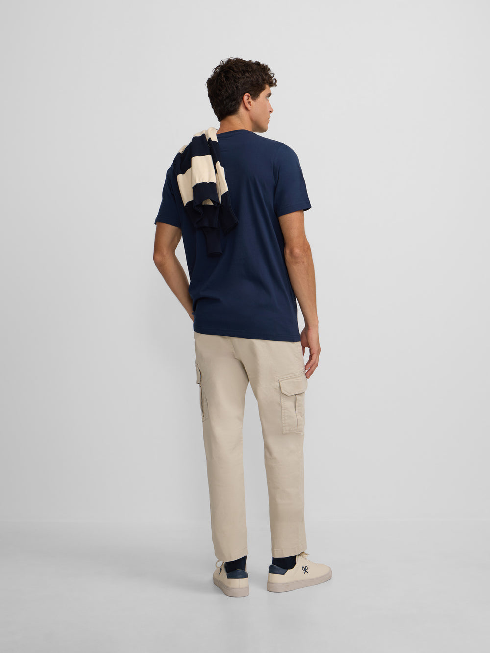 T-shirt bleu marine mini logo Silbon