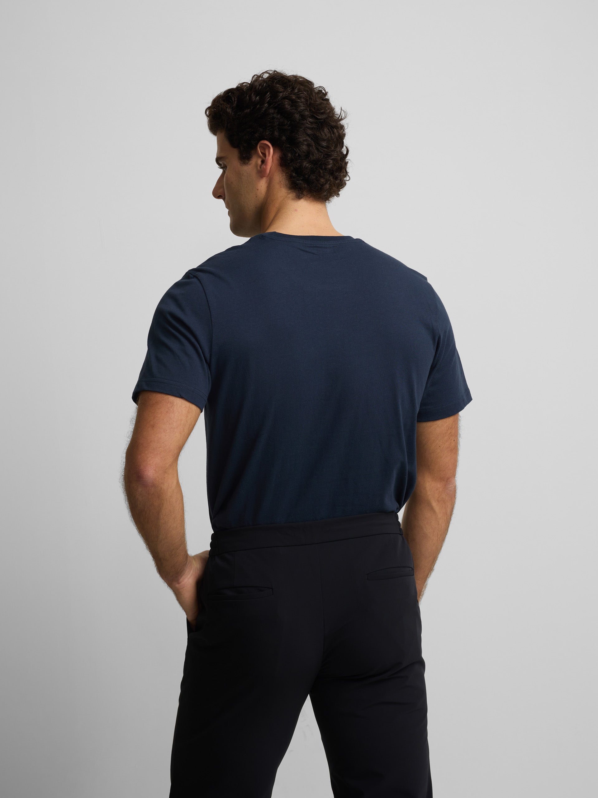 T-shirt bleu marine mini logo Silbon