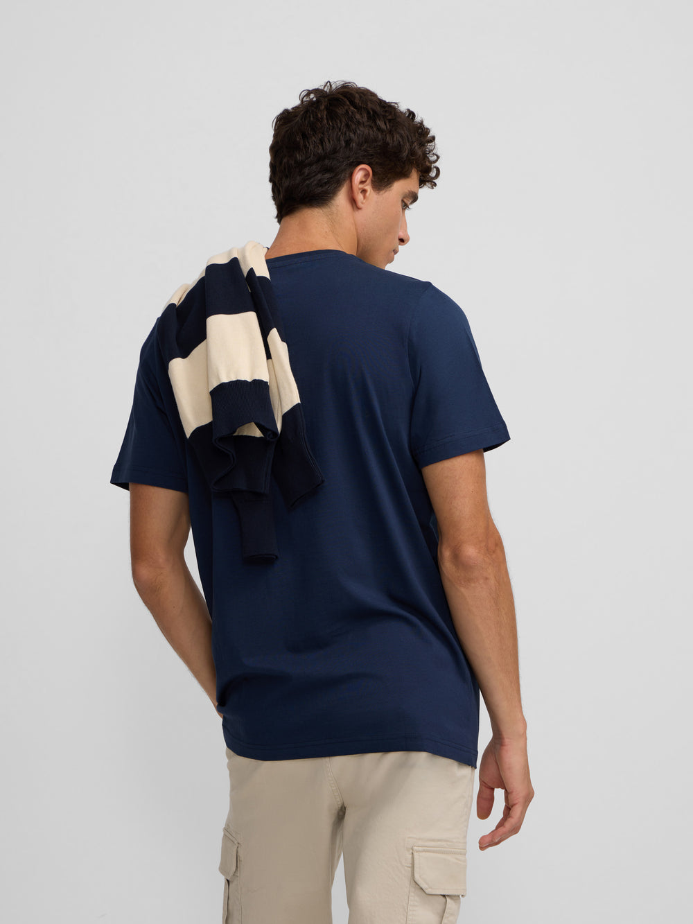 T-shirt bleu marine mini logo Silbon