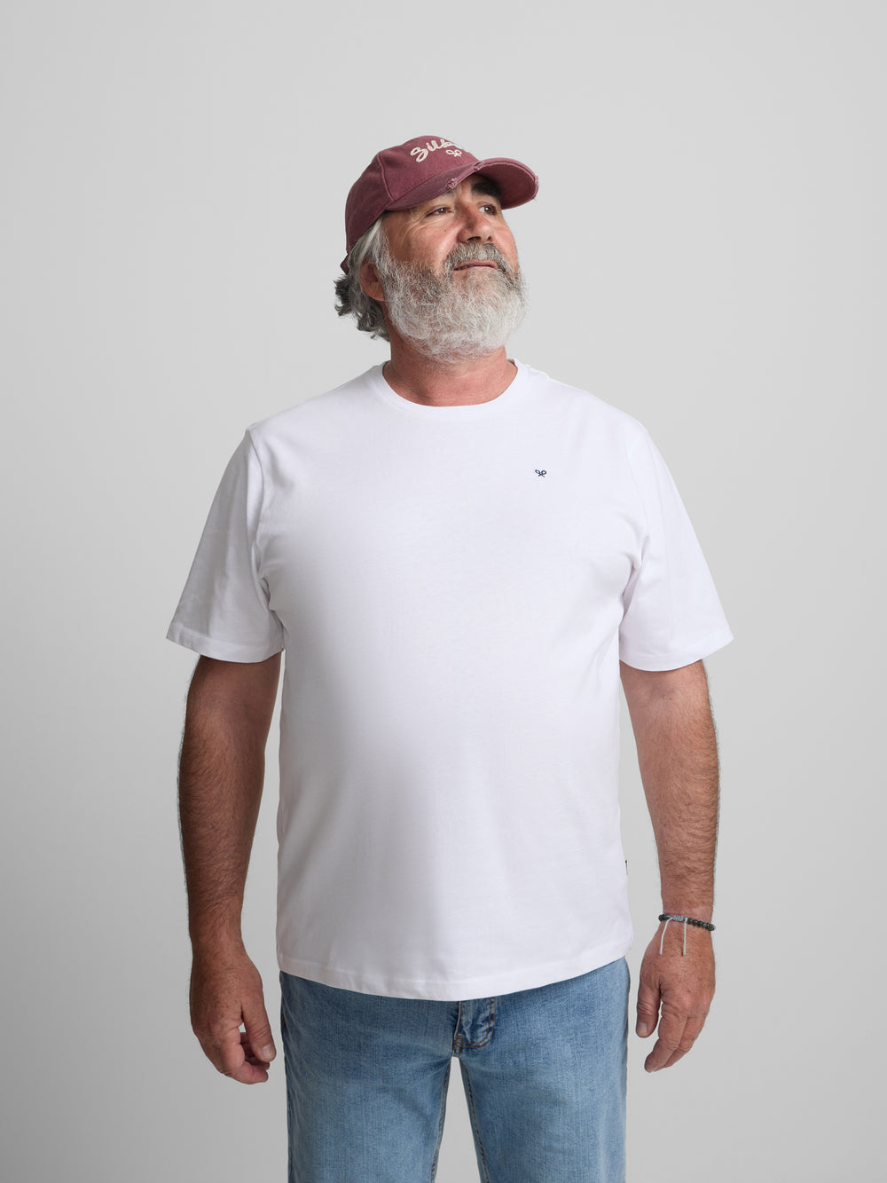 White mini logo silbon t-shirt