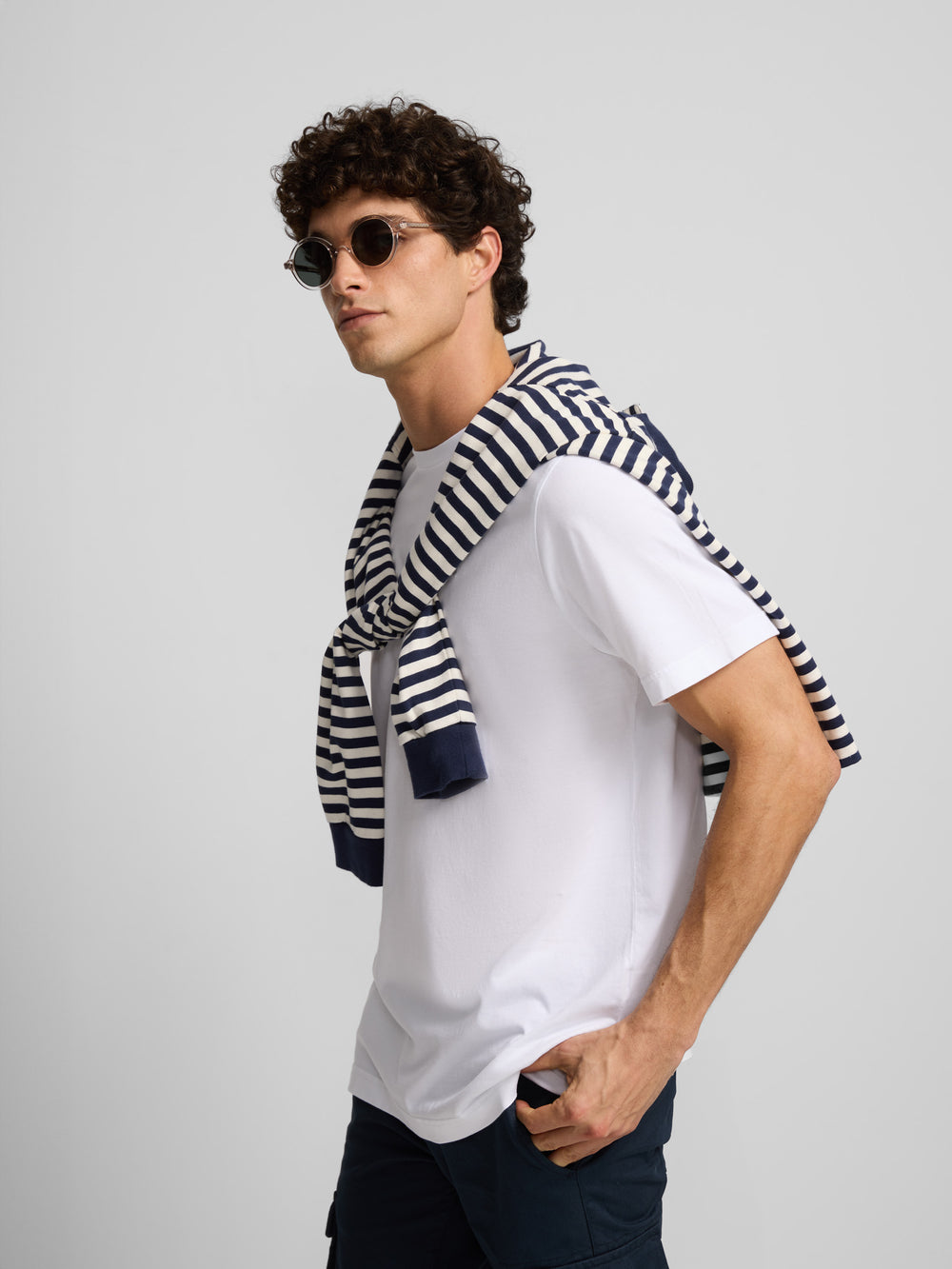 White mini logo silbon t-shirt