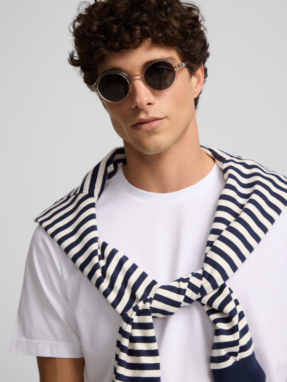 White mini logo silbon t-shirt