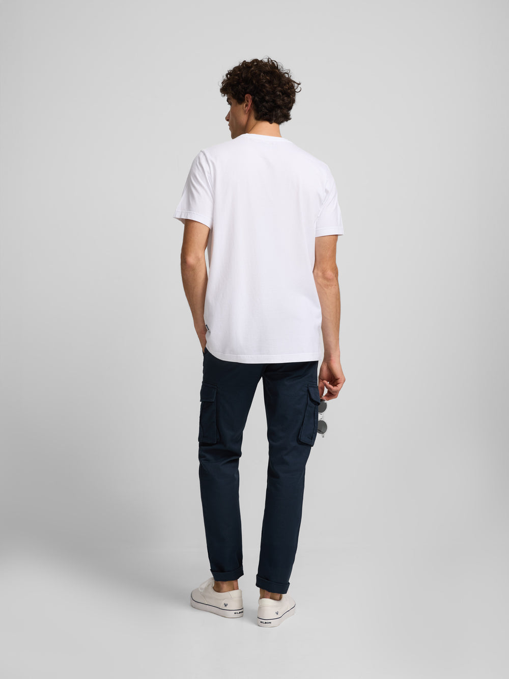 White mini logo silbon t-shirt
