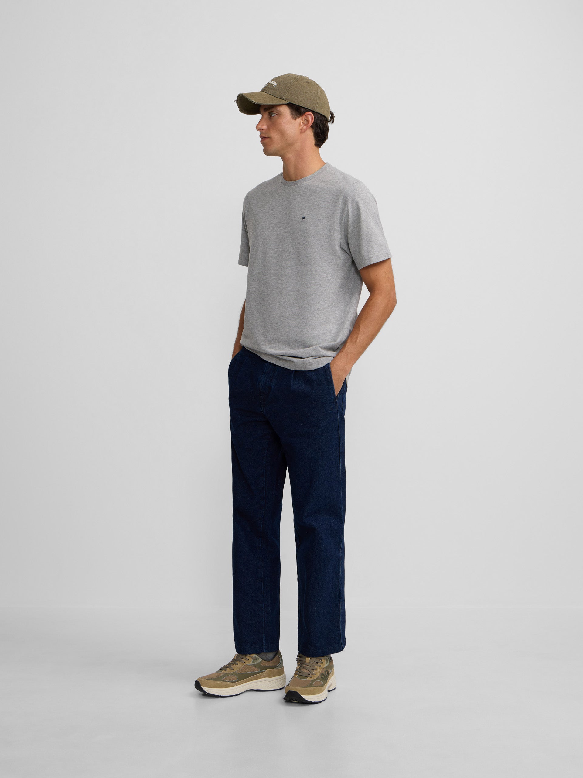 Camiseta silbon minilogo gris