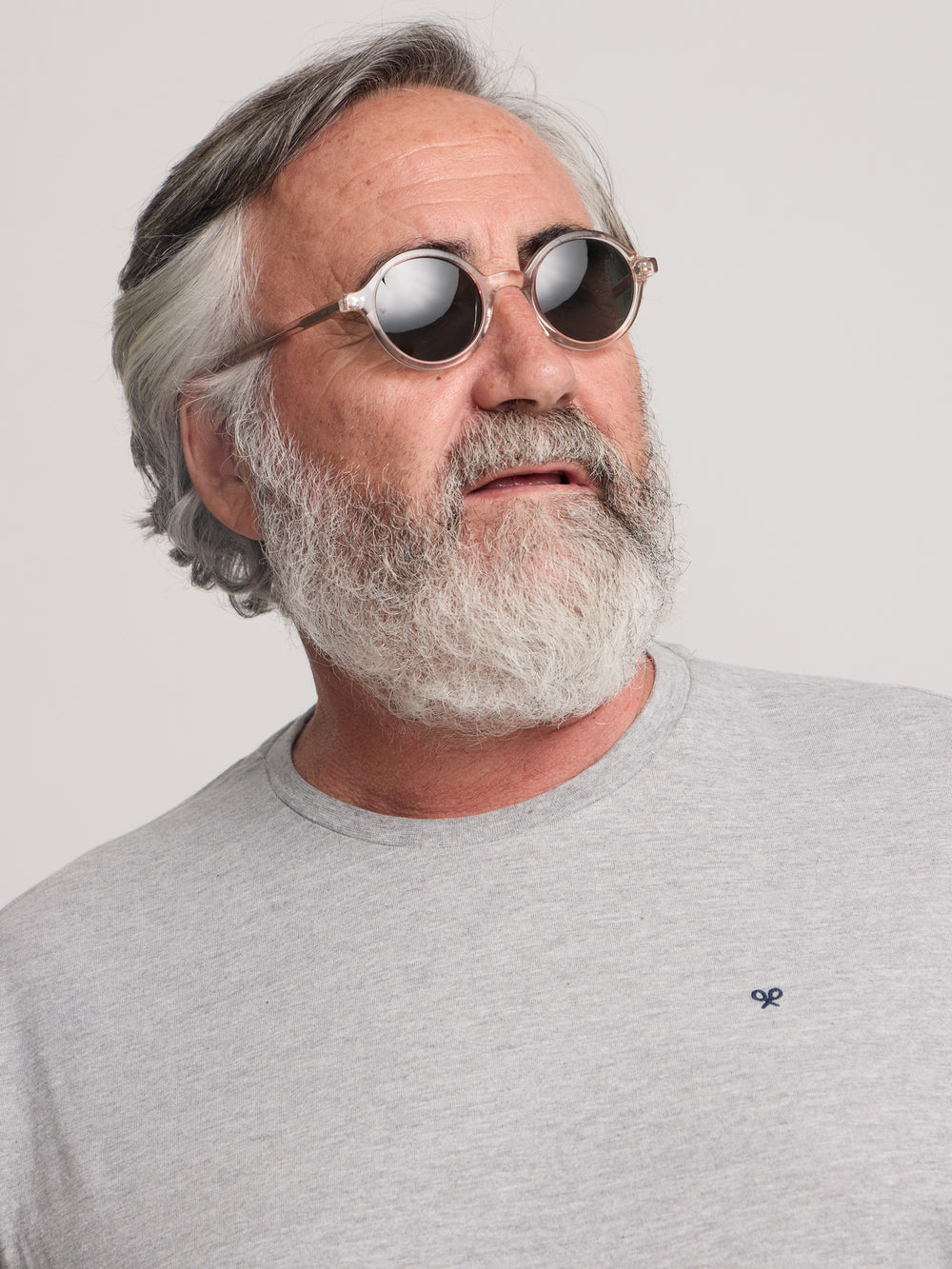 T-shirt gris à mini logo Silbon