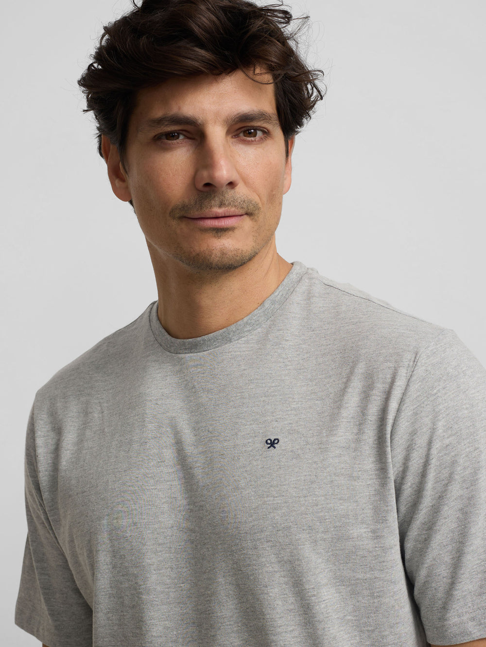 Camiseta silbon minilogo gris