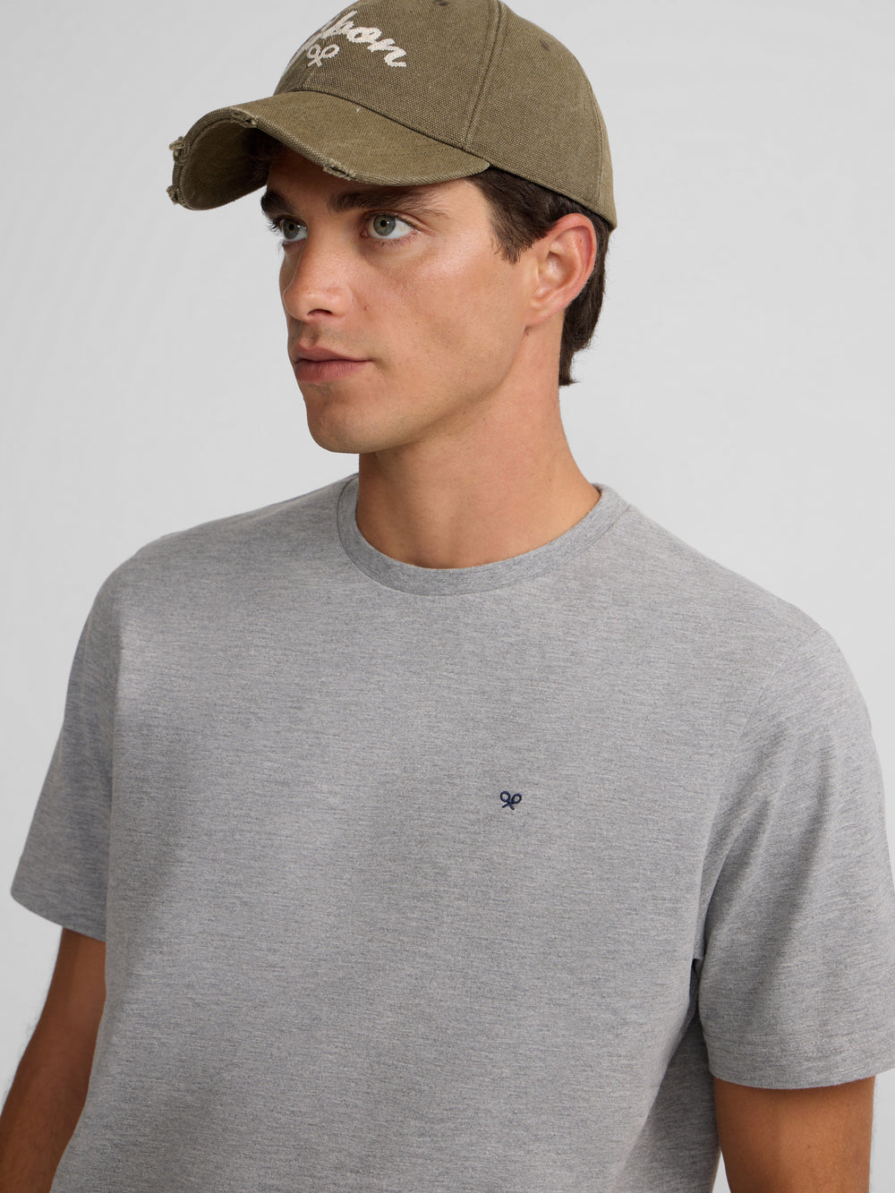 T-shirt gris à mini logo Silbon