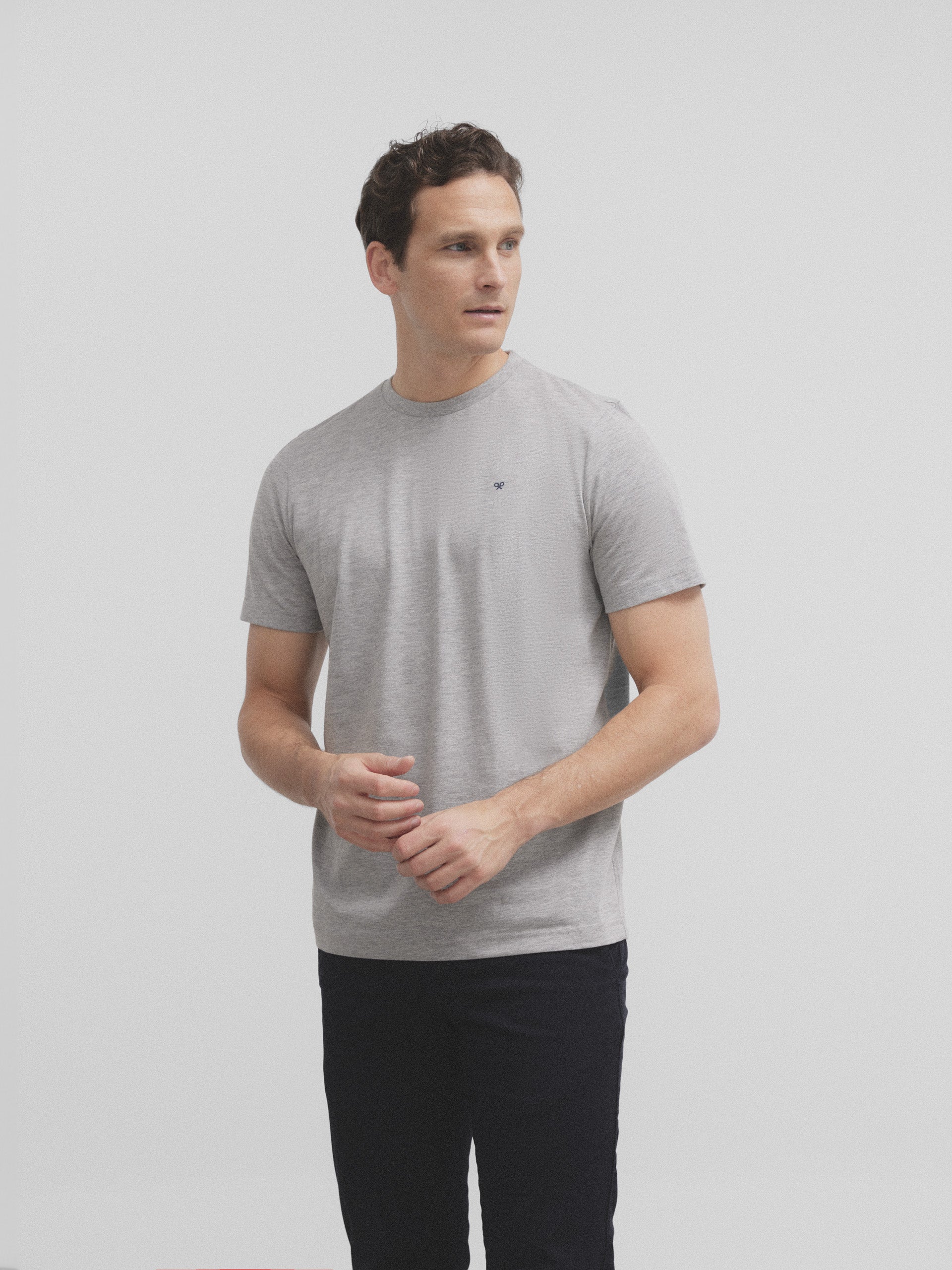 T-shirt gris à mini logo Silbon