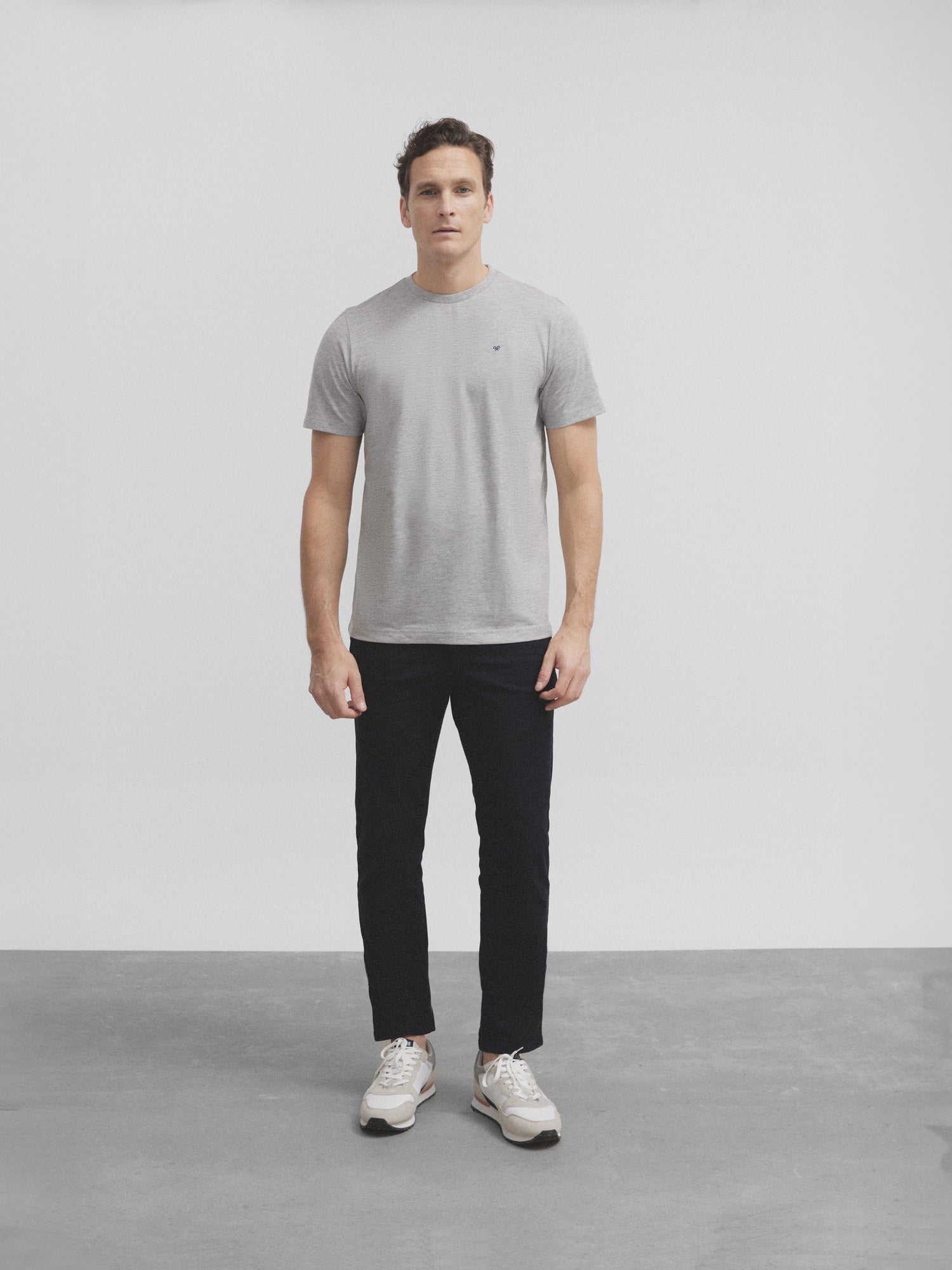 T-shirt gris à mini logo Silbon