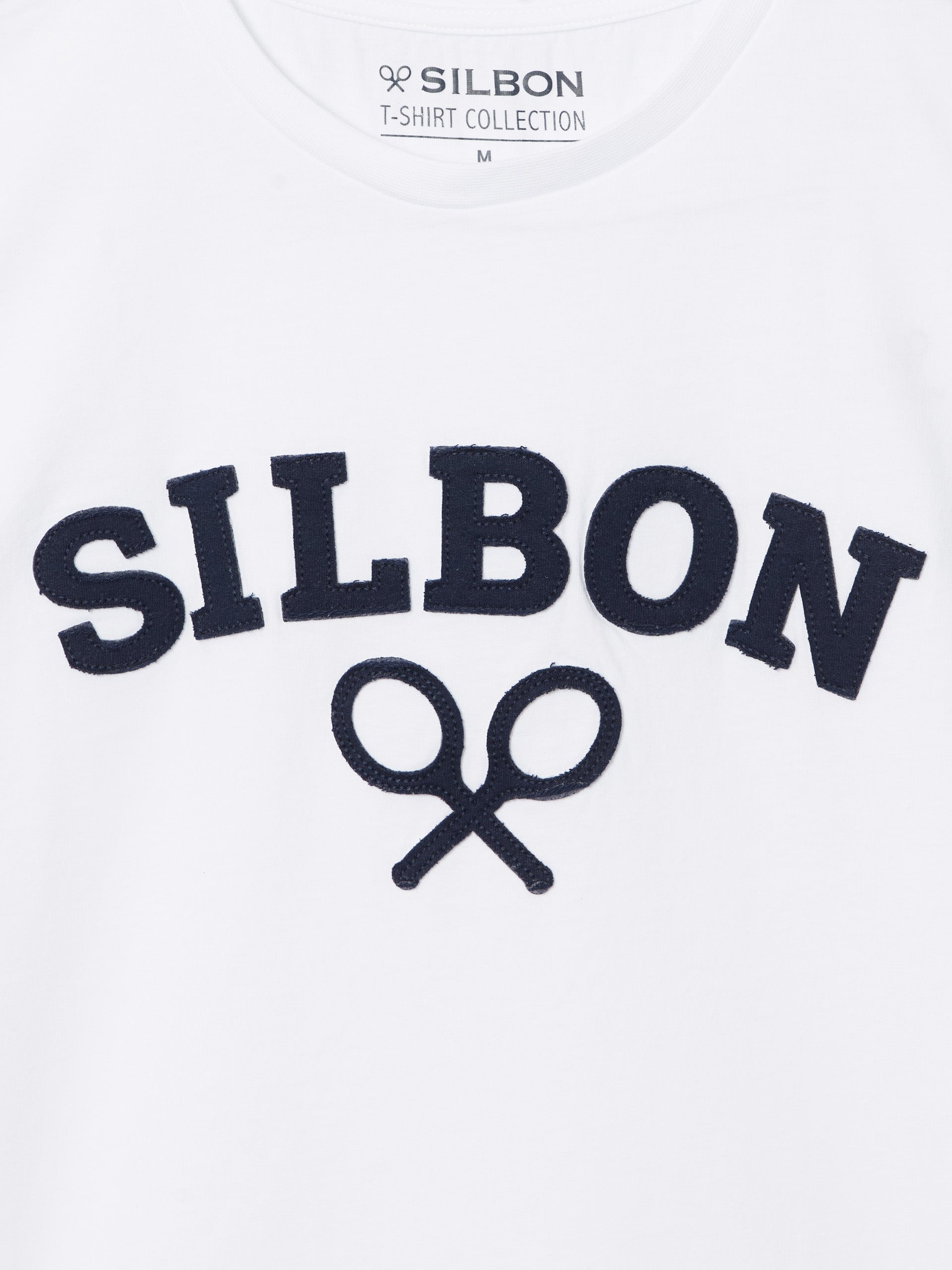 Silbon medium white racket t-shirt