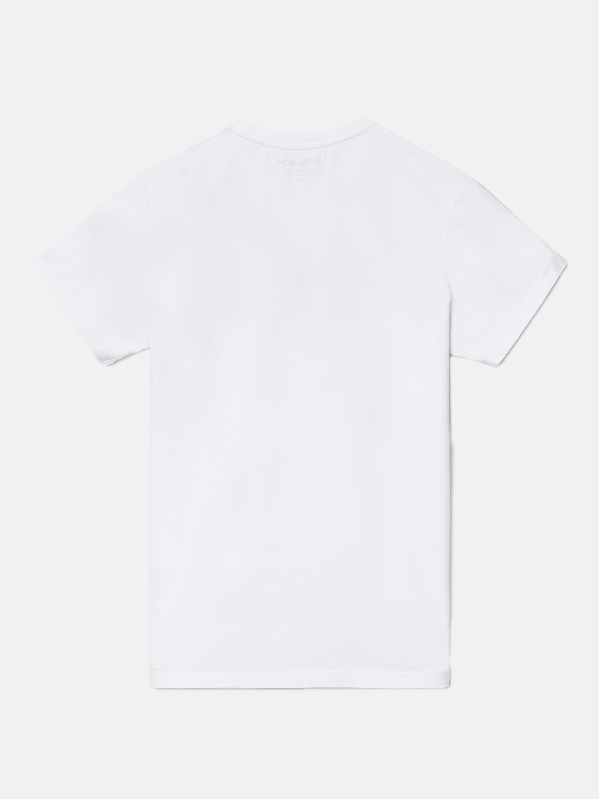 Camiseta silbon raqueta media blanca