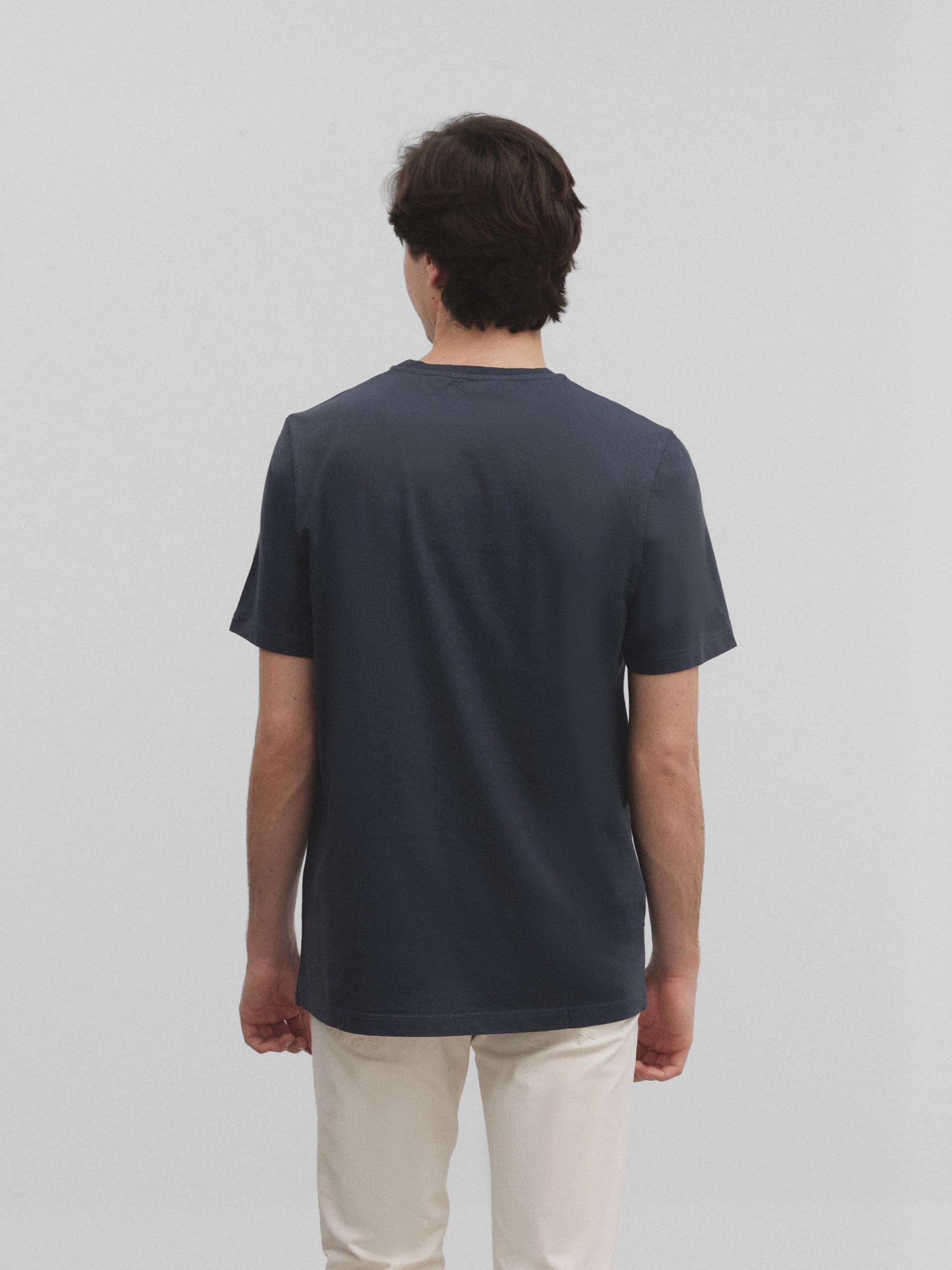 Silbon medium navy blue racket t-shirt