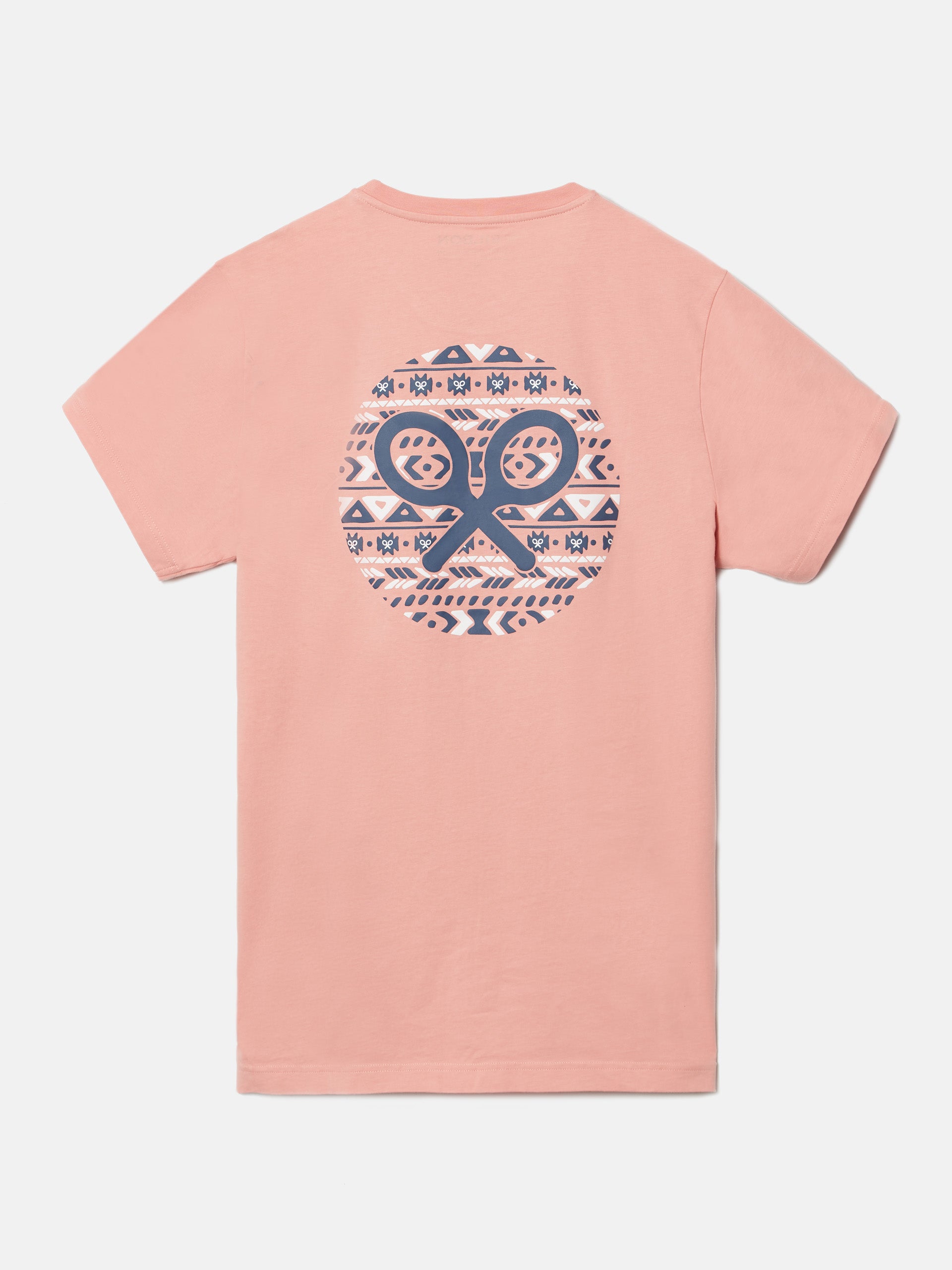 T-shirt silbon cercle ethnique corail