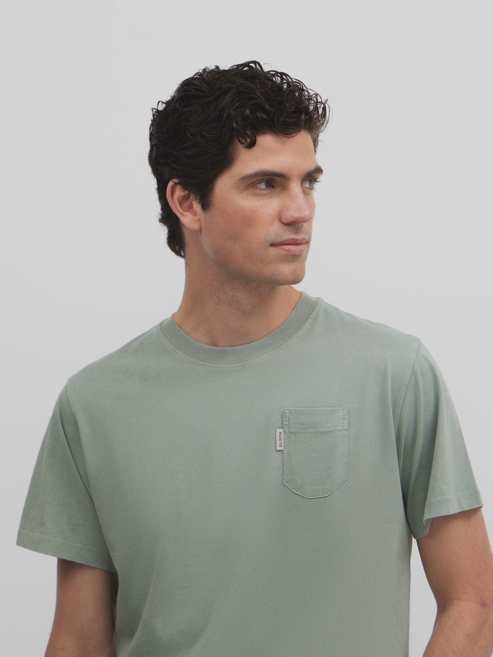 T-shirt Silbon avec poche verte