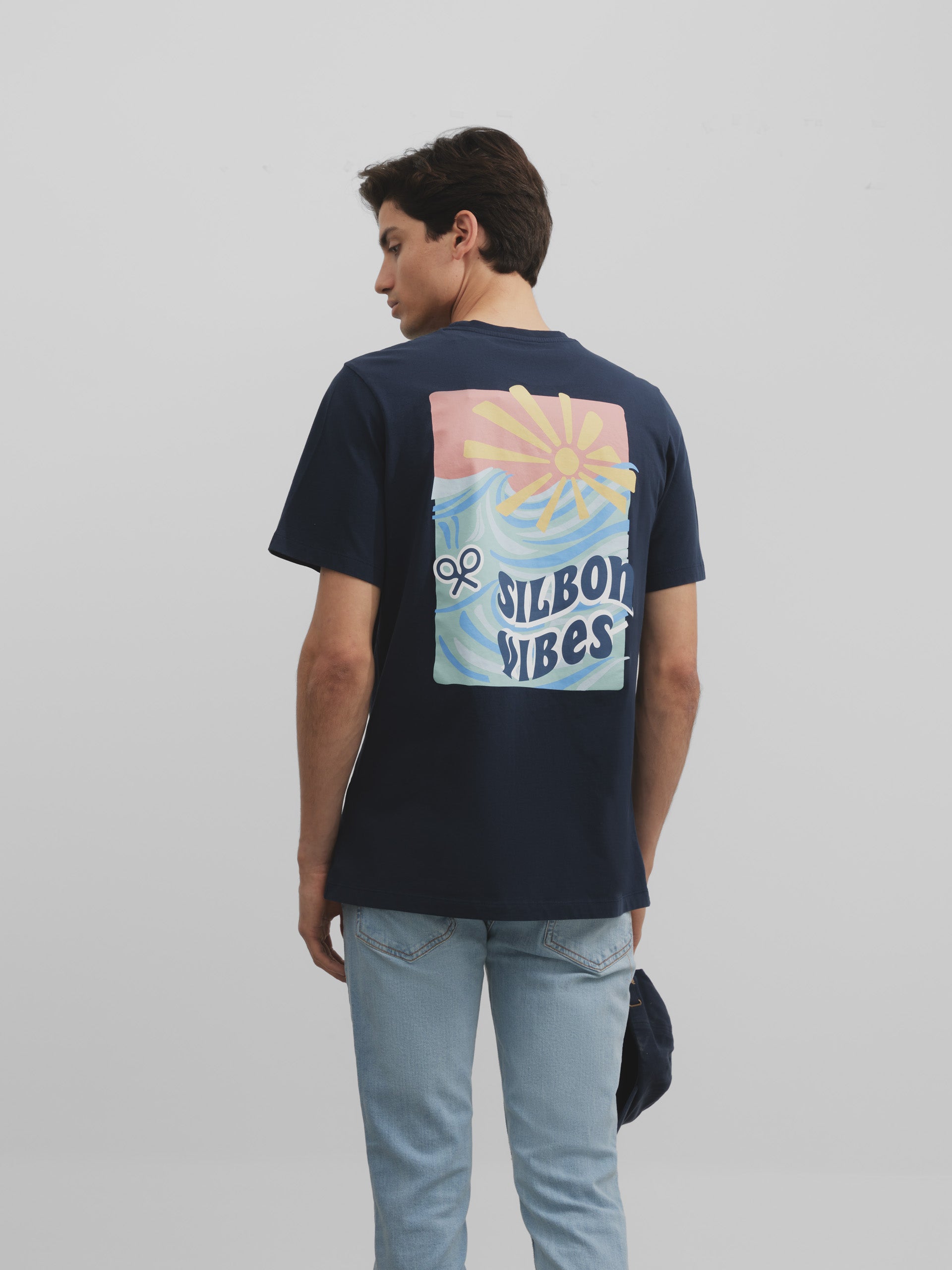 T-shirt Silbon vibes bleu marine