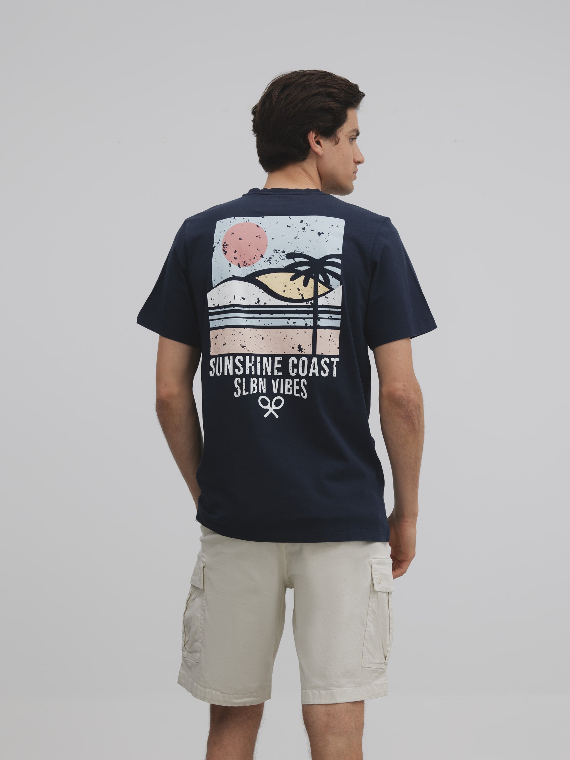 T-shirt Sunshine Coast bleu marine