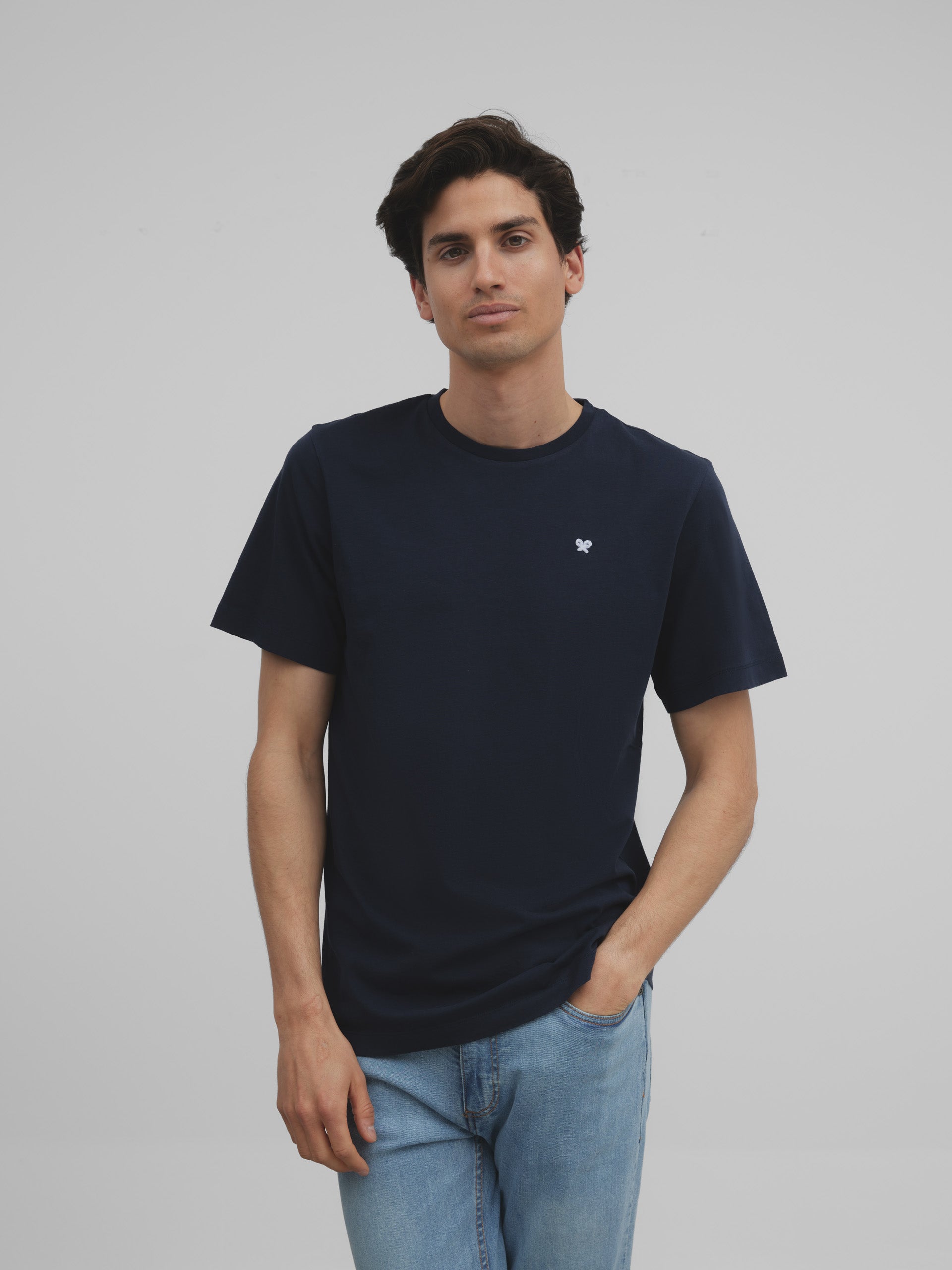 Navy blue surf and chill t-shirt