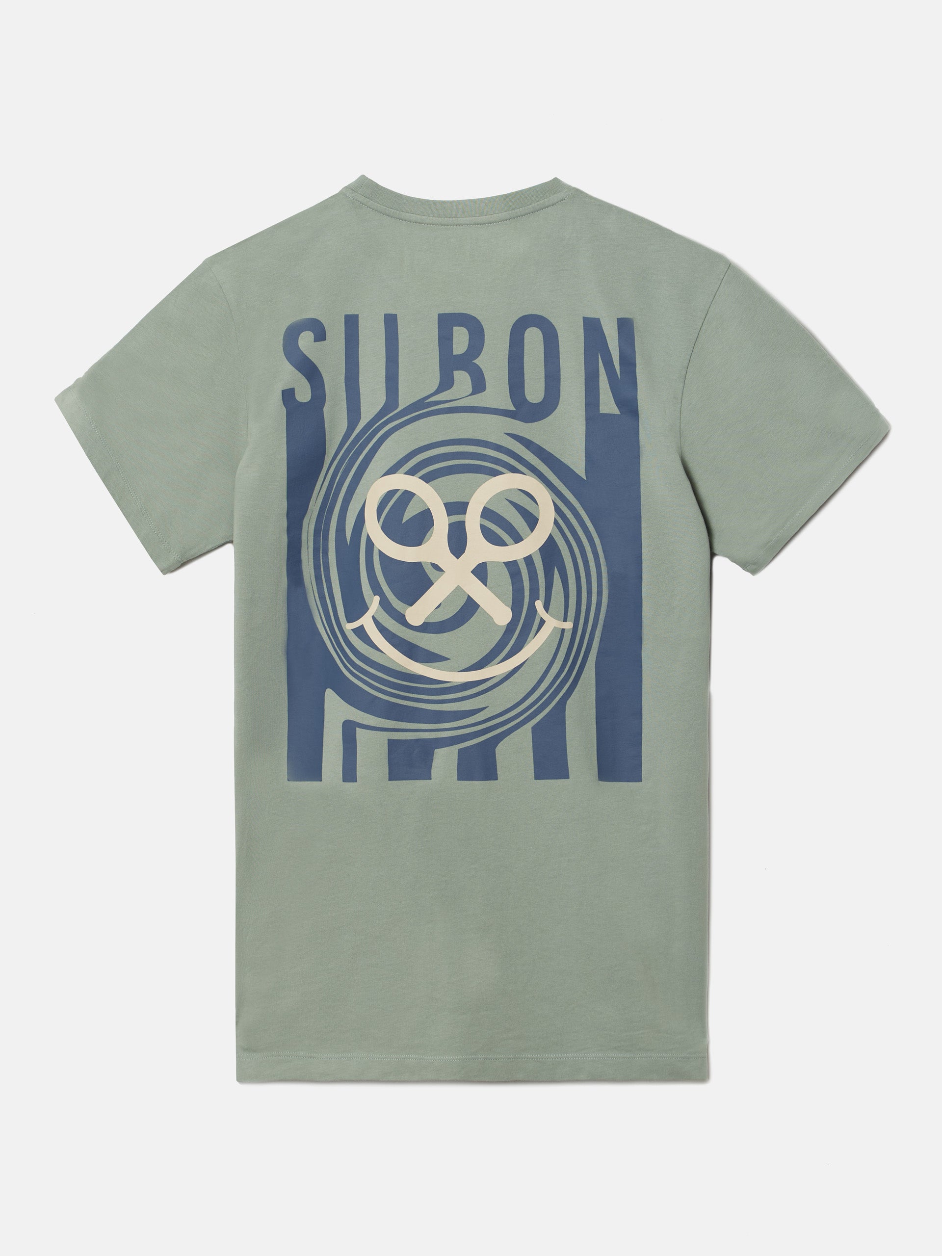 T-shirt vert acide rayé Silbon