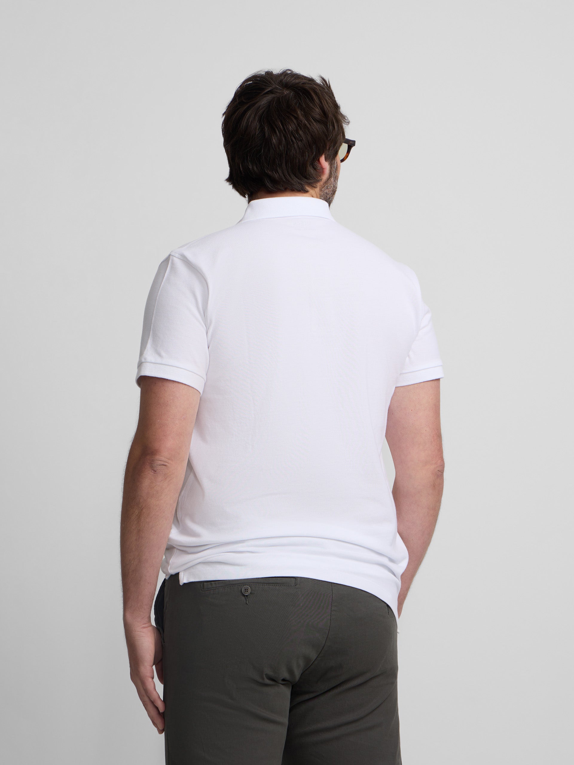Classic plain white polo