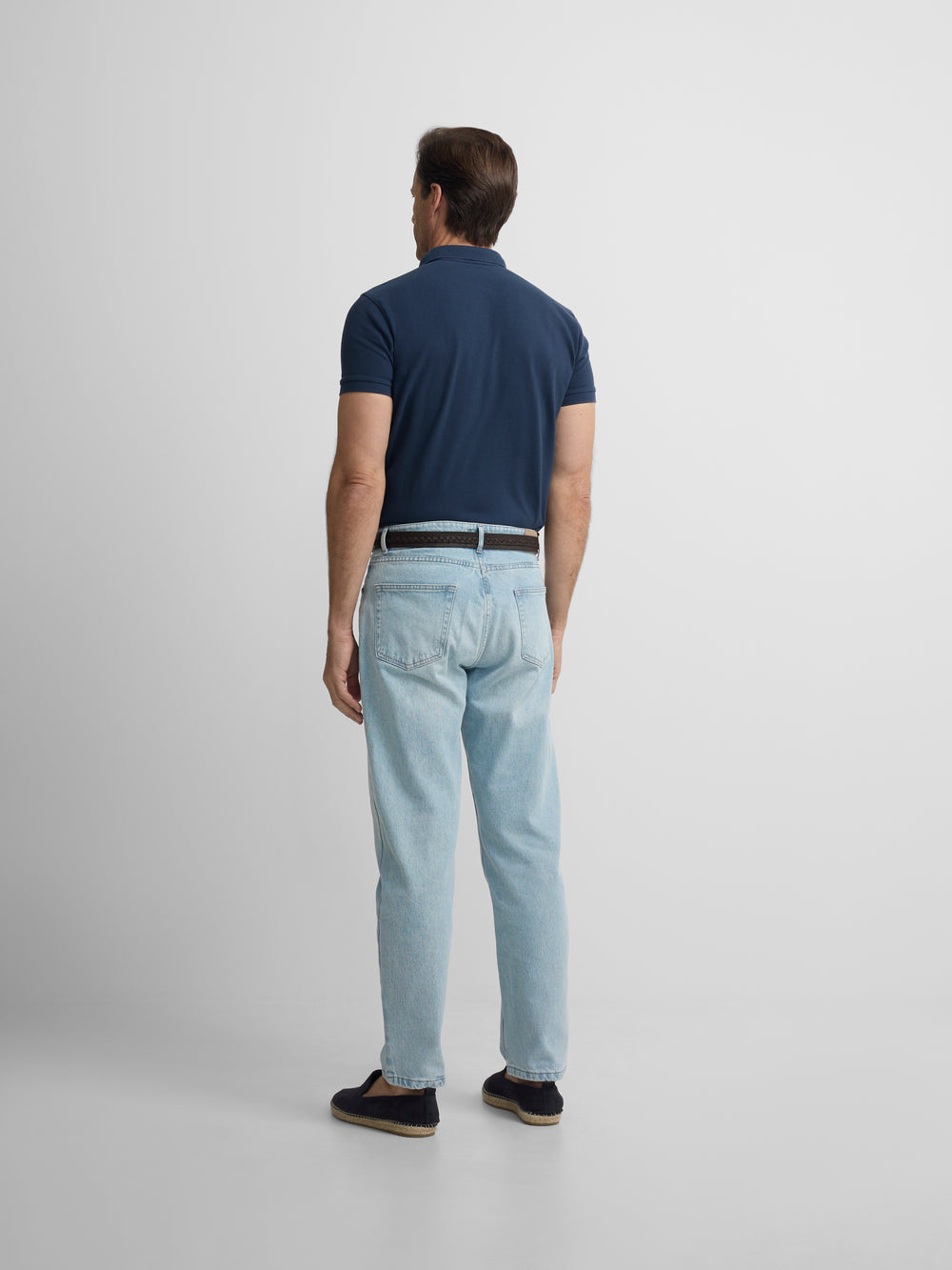 Polo clasico liso azul marino