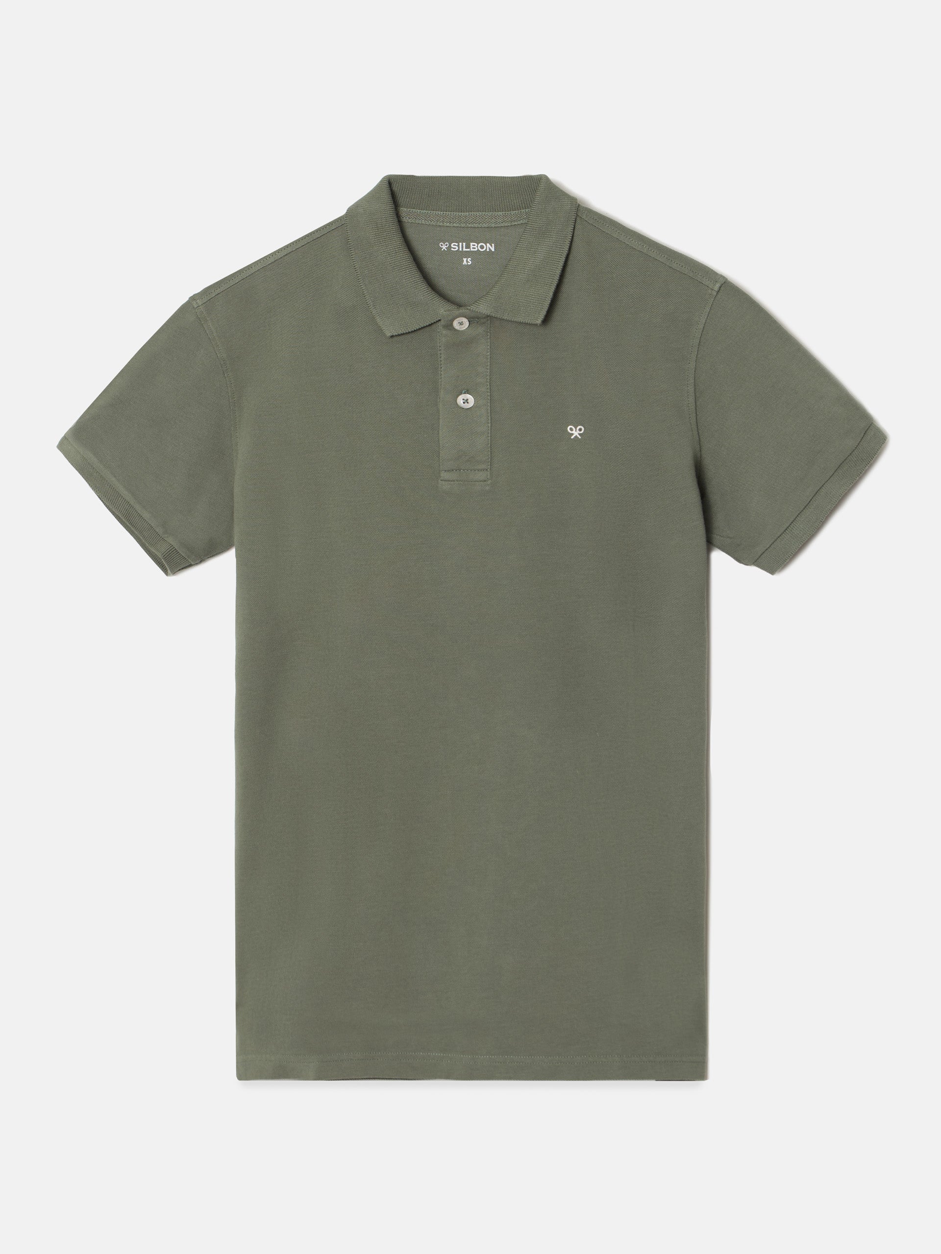 Classic plain dark green polo shirt