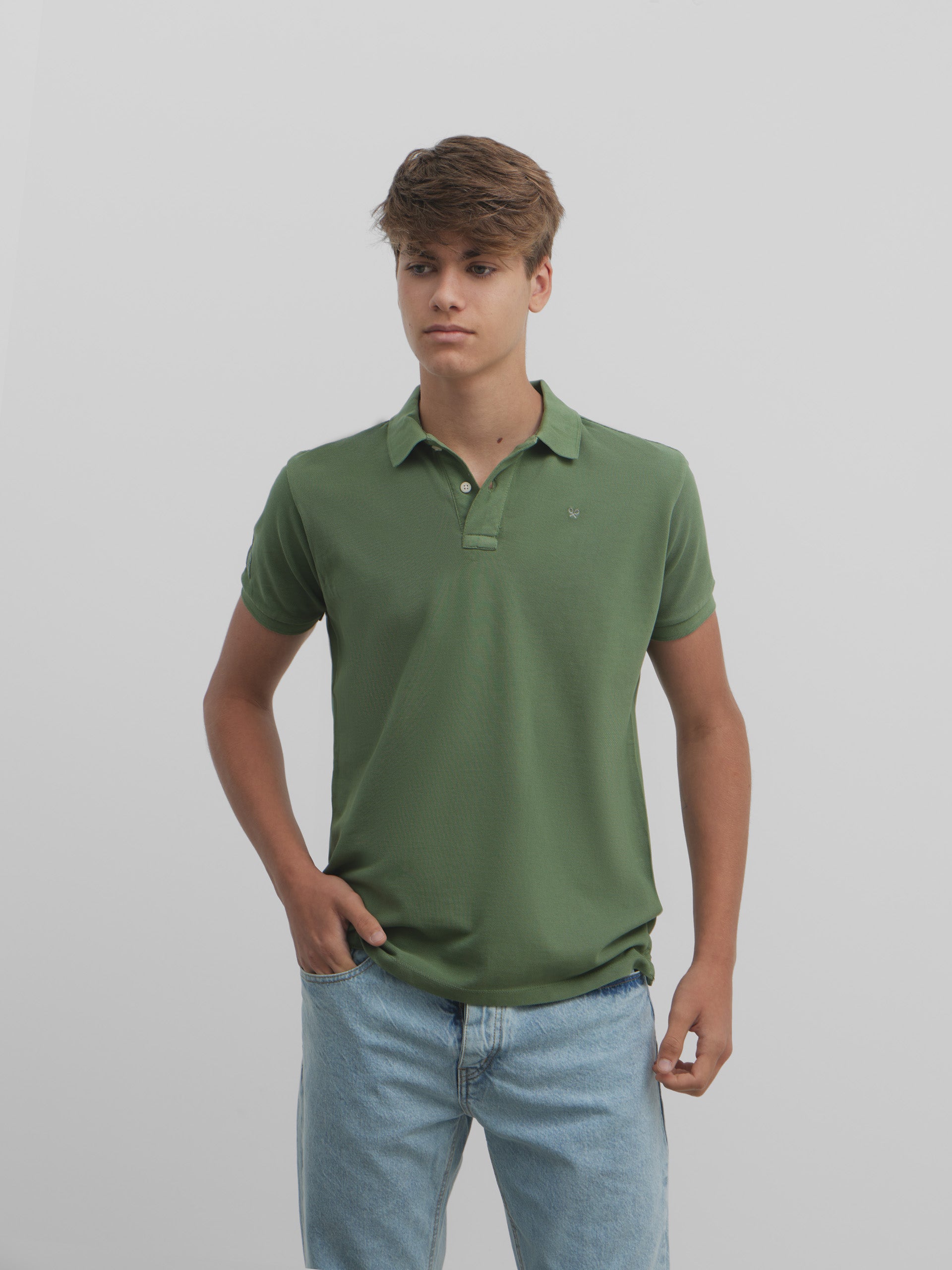 Green washed polo