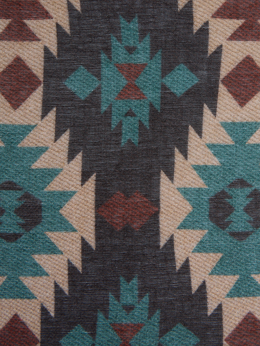 Lenço estampado étnico castanho